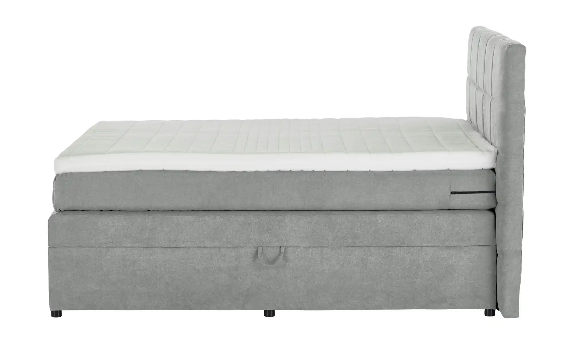 Boxspringbett mit Bettkasten Suffolk ¦ grau ¦ Maße (cm): B: 204 H: 124 Bett günstig online kaufen