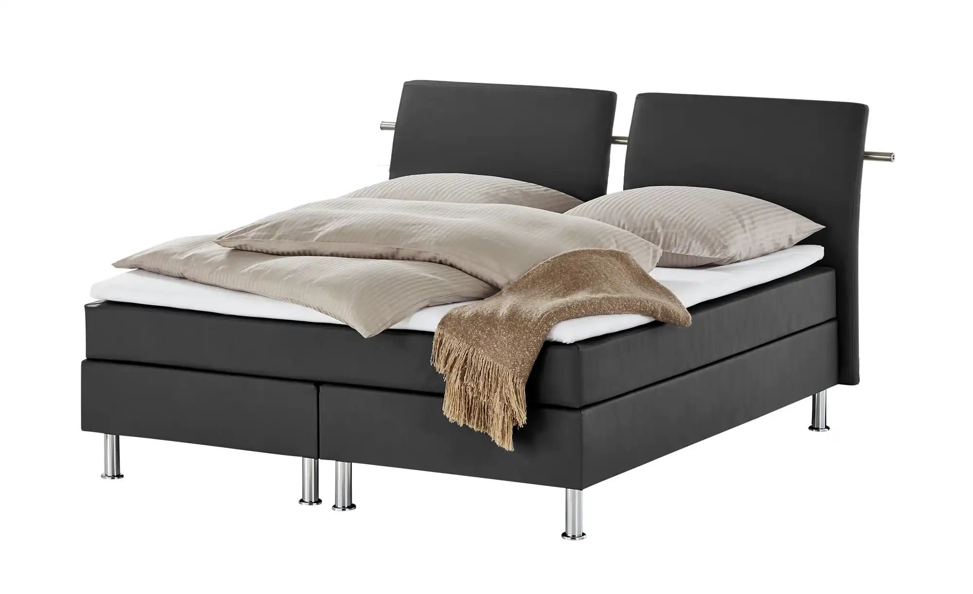 Boxspringbett  Krom ¦ schwarz ¦ Maße (cm): B: 192 H: 122 Betten > Boxspring günstig online kaufen