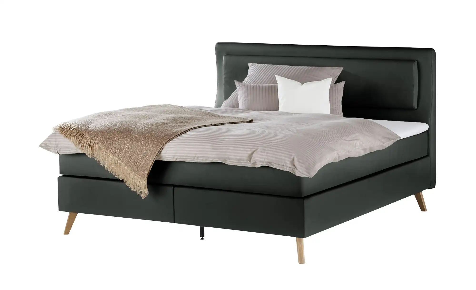 Boxspringbett  Gorge ¦ schwarz ¦ Maße (cm): B: 180 H: 118 Betten > Boxsprin günstig online kaufen