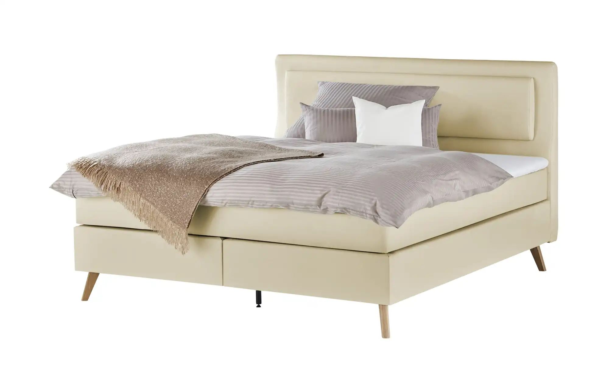 Boxspringbett  Gorge ¦ beige ¦ Maße (cm): B: 140 H: 118 Betten > Einzelbett günstig online kaufen