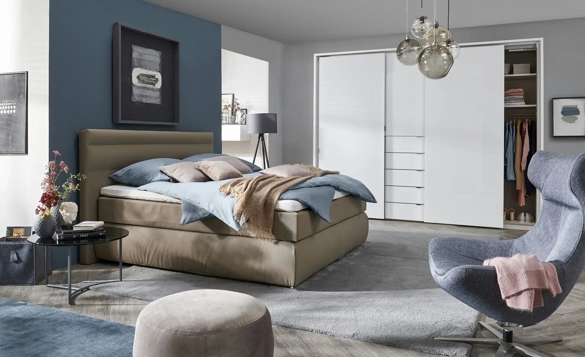 Wohnwert Boxspringbett   Dormian Bolge High ¦ beige ¦ Maße (cm): B: 220 H: günstig online kaufen