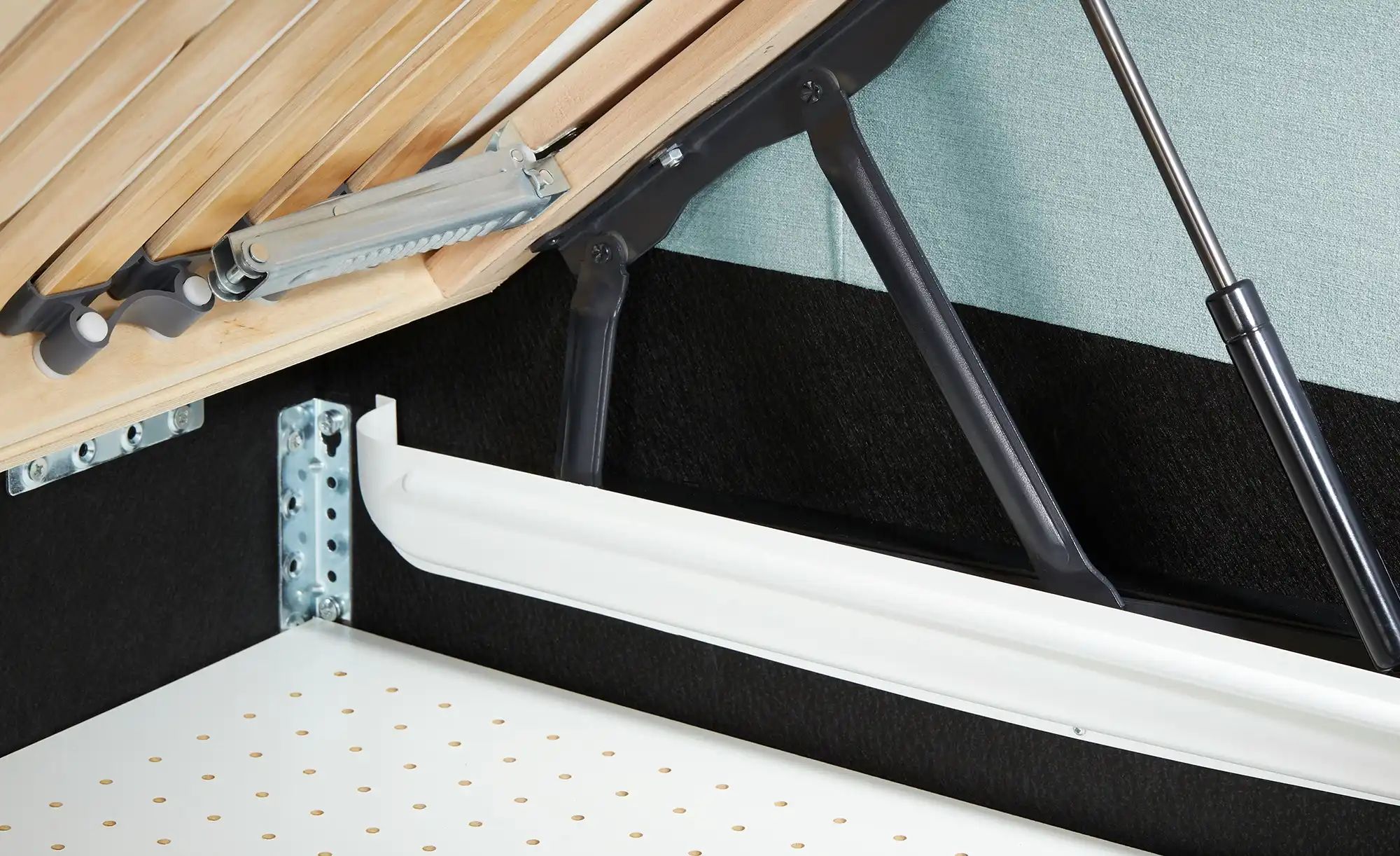 Musterring Polsterbett mit Bettkasten Delphi Variante A ¦ blau ¦ Maße (cm): günstig online kaufen