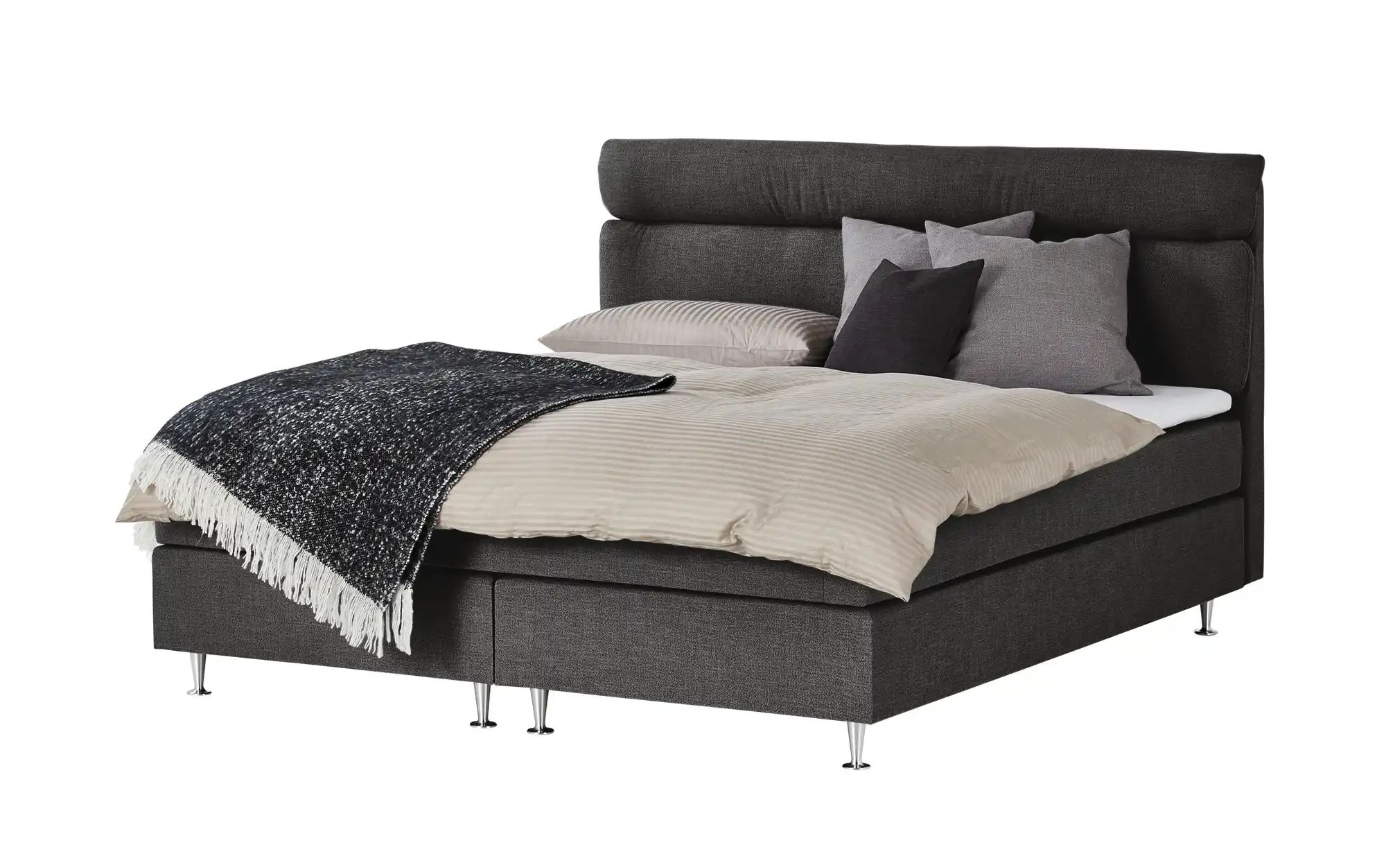 Boxspringbett  Fero  ¦ grau ¦ Maße (cm): B: 211 H: 105,5 Betten > Boxspring günstig online kaufen