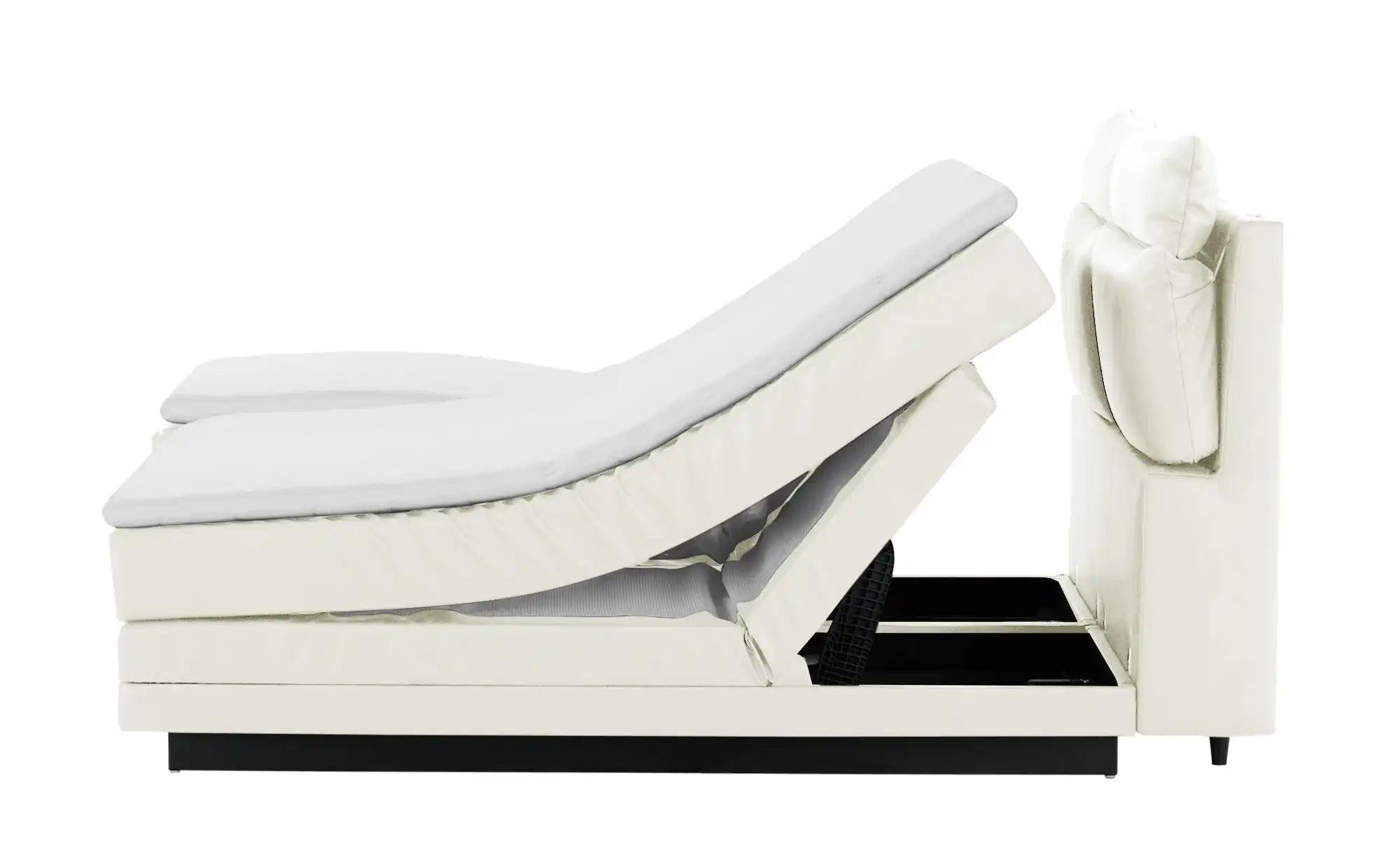 Thumbnail - Motor-Boxspringbett Hardego ¦ weiß ¦ Maße (cm): B: 200 H: 118 Betten > Boxspringbetten > Boxspringbetten 200x200 - Höff...