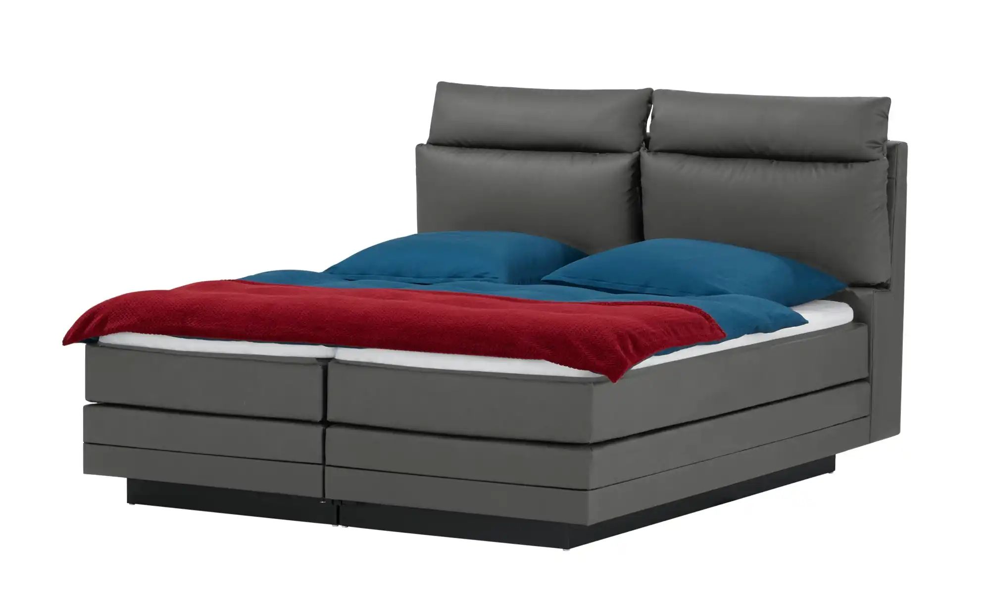 Motor-Boxspringbett  Hardego ¦ grau ¦ Maße (cm): B: 180 H: 118 Betten > Box günstig online kaufen