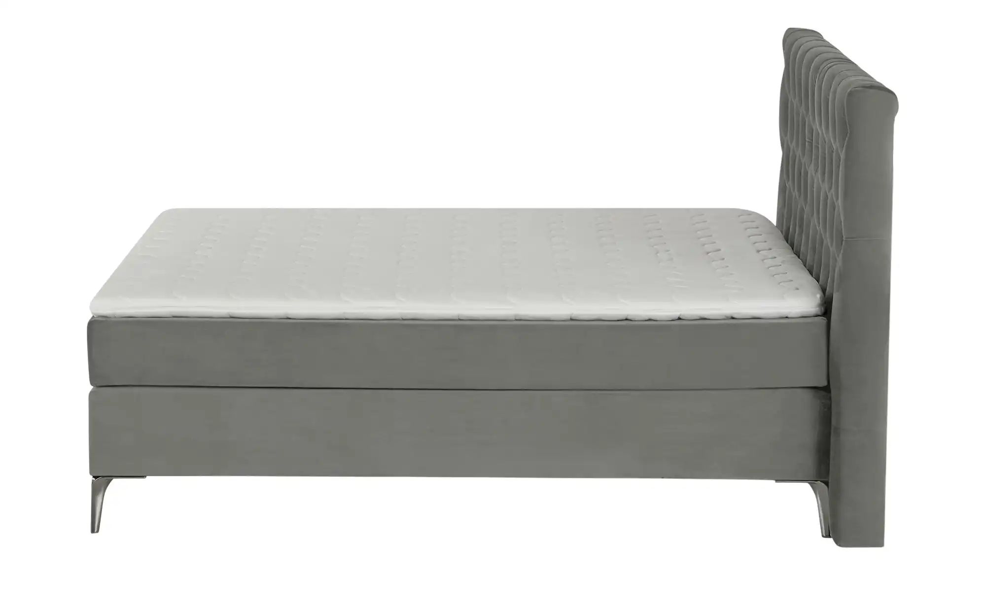 Boxspringbett  Laesa ¦ grau ¦ Maße (cm): B: 200 H: 122 Betten > Boxspringbe günstig online kaufen