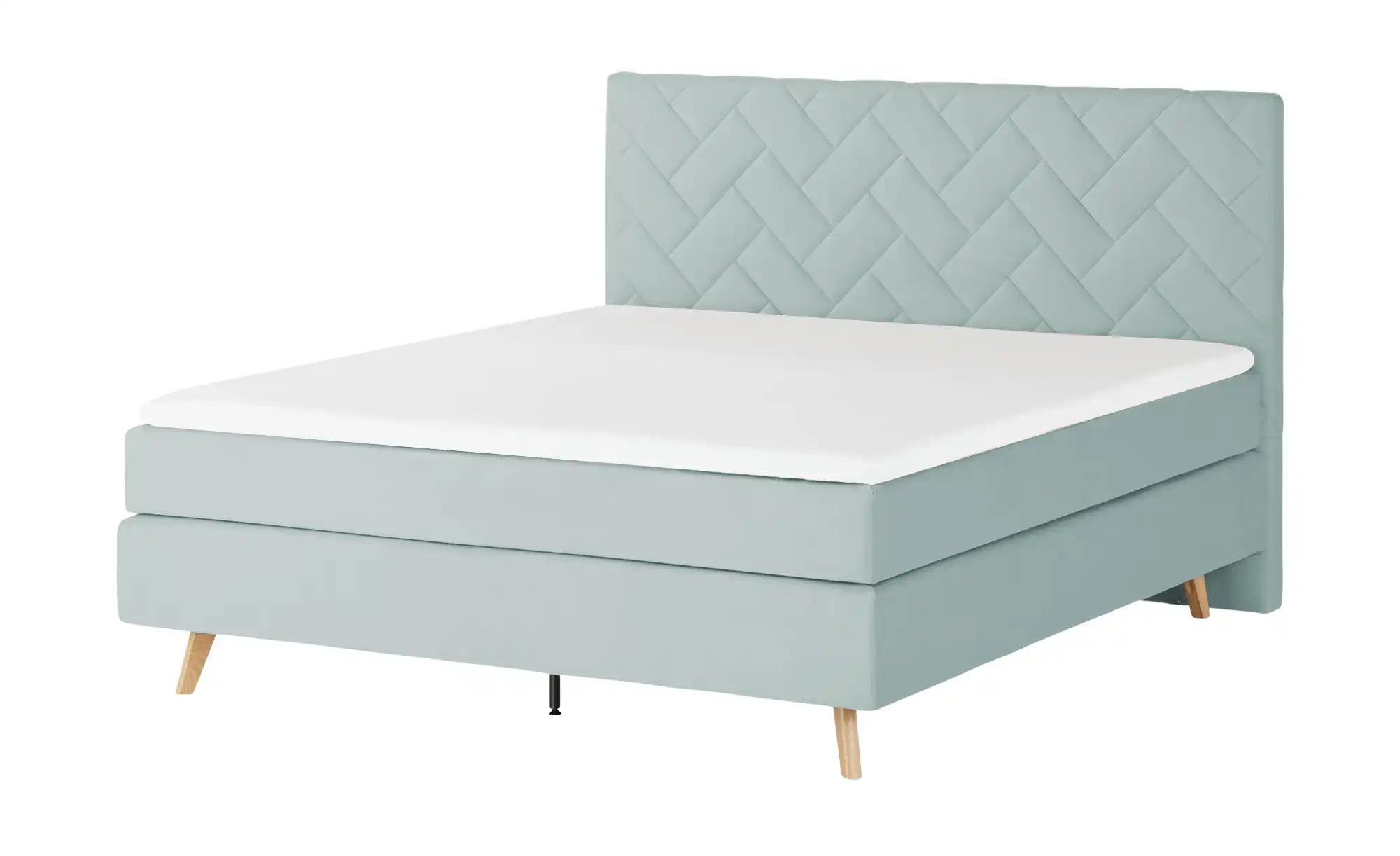 Boxspringbett  Weave ¦ blau ¦ Maße (cm): B: 160 H: 122 Betten > Boxspringbe günstig online kaufen