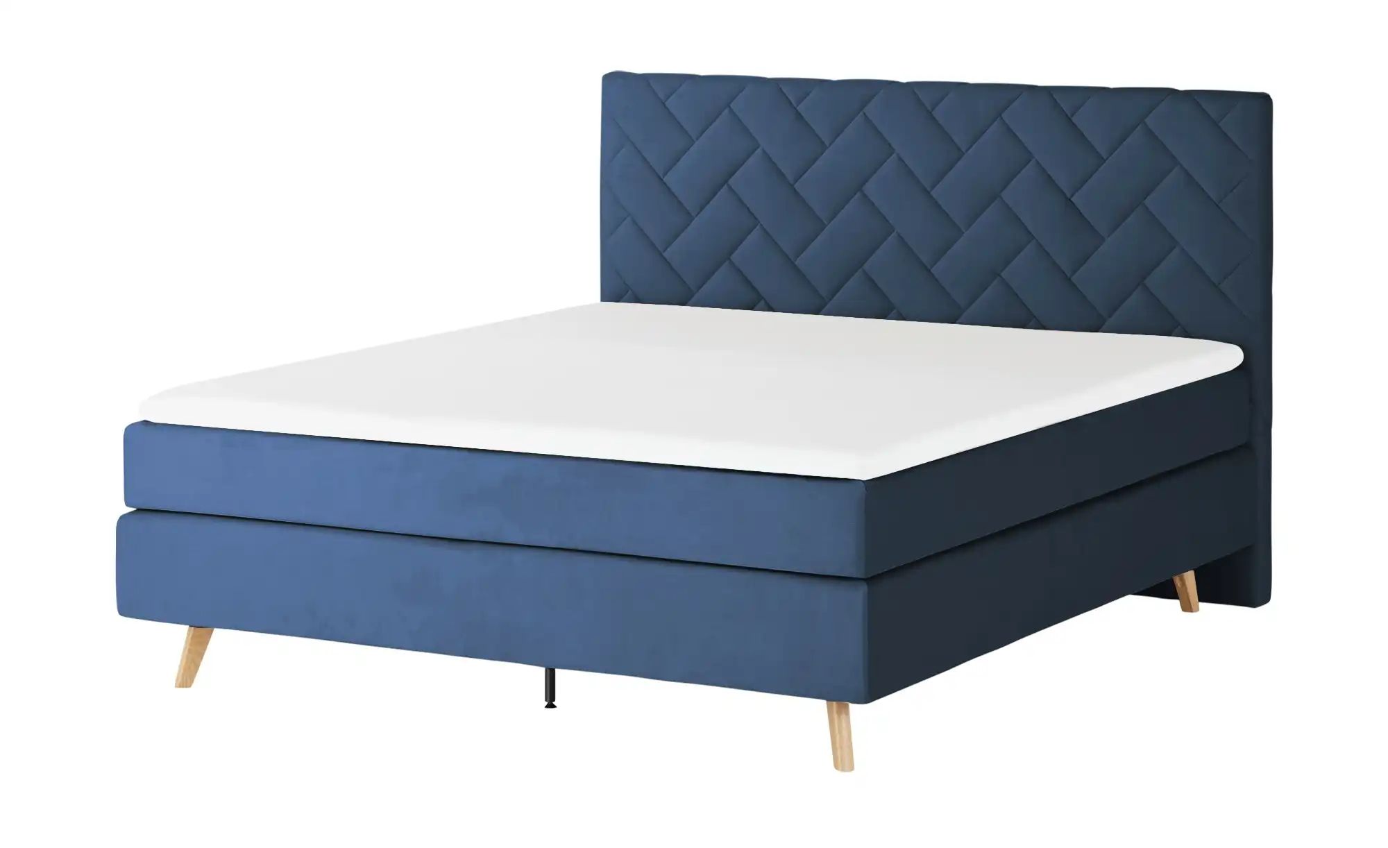 Boxspringbett  Weave ¦ blau ¦ Maße (cm): B: 140 H: 122 Betten > Einzelbette günstig online kaufen