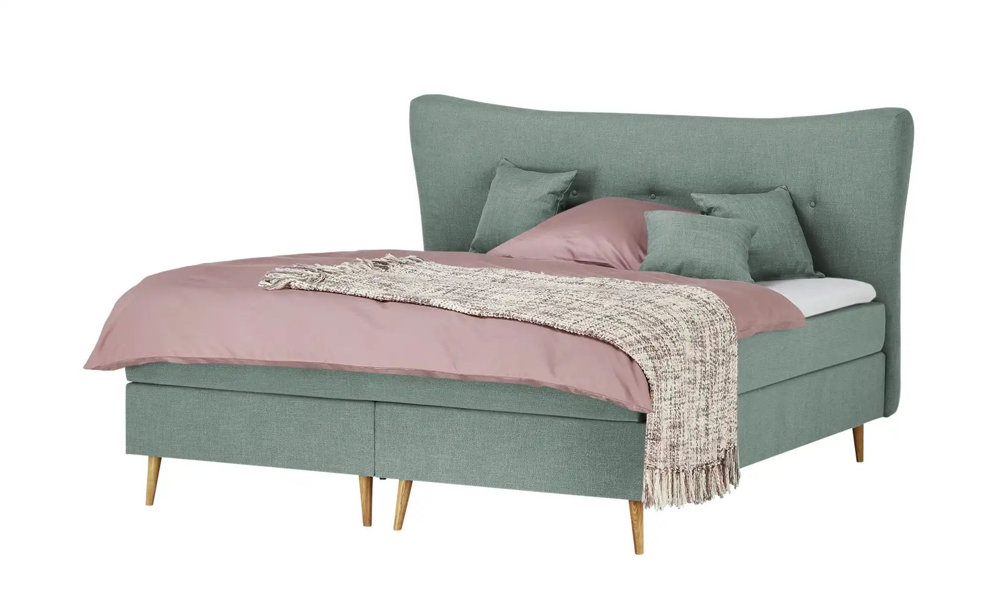 Boxspringbett  Ferill ¦ türkis/petrol ¦ Maße (cm): B: 217 H: 122 Betten > B günstig online kaufen