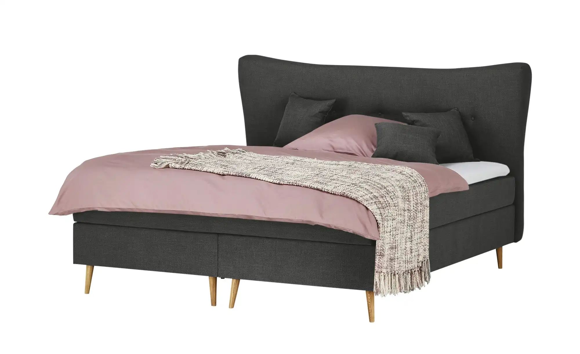 Boxspringbett  Ferill ¦ grau ¦ Maße (cm): B: 217 H: 122 Betten > Boxspringb günstig online kaufen