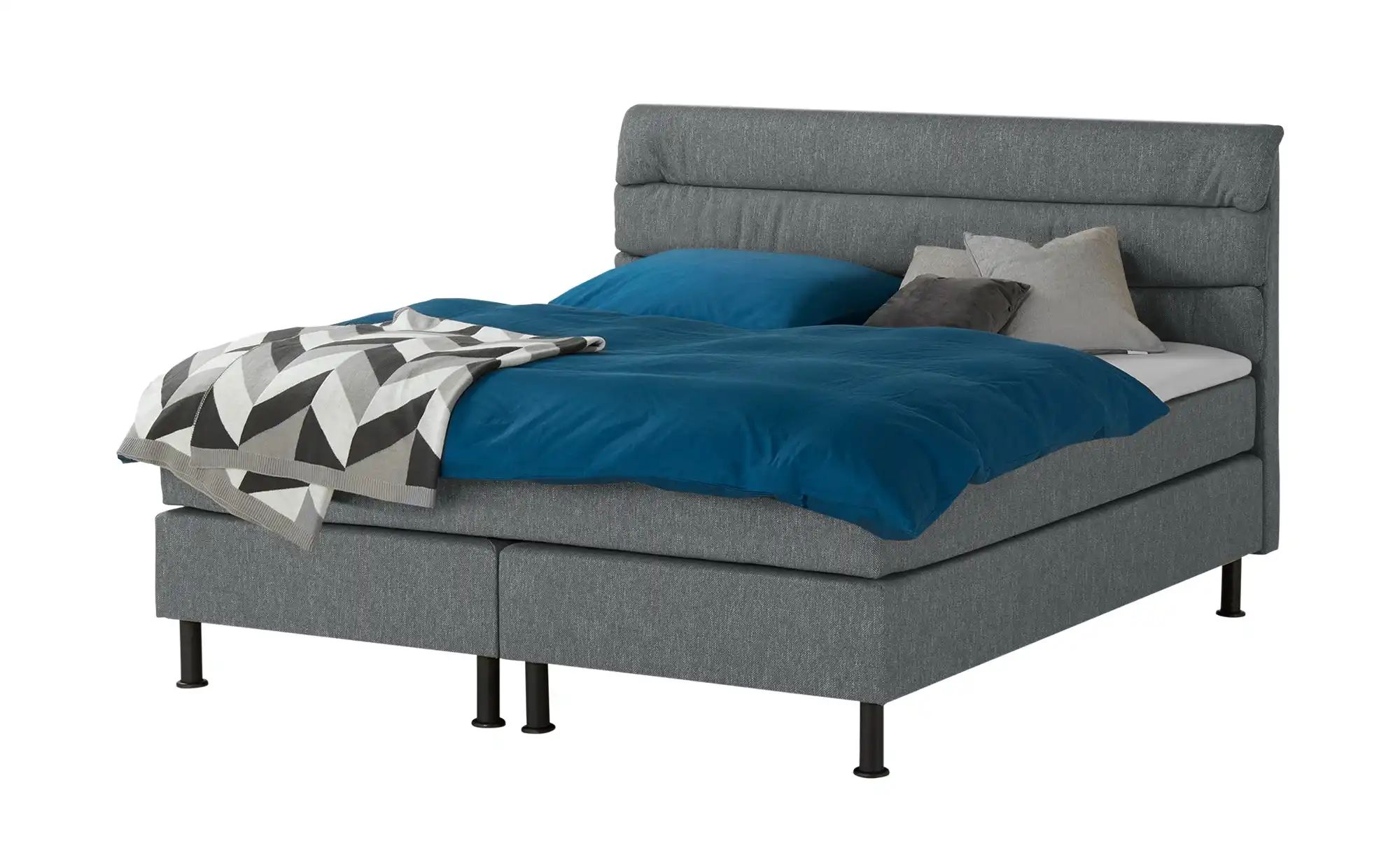 Boxspringbett  Lina ¦ grau ¦ Maße (cm): B: 188 H: 122 Betten > Boxspringbet günstig online kaufen