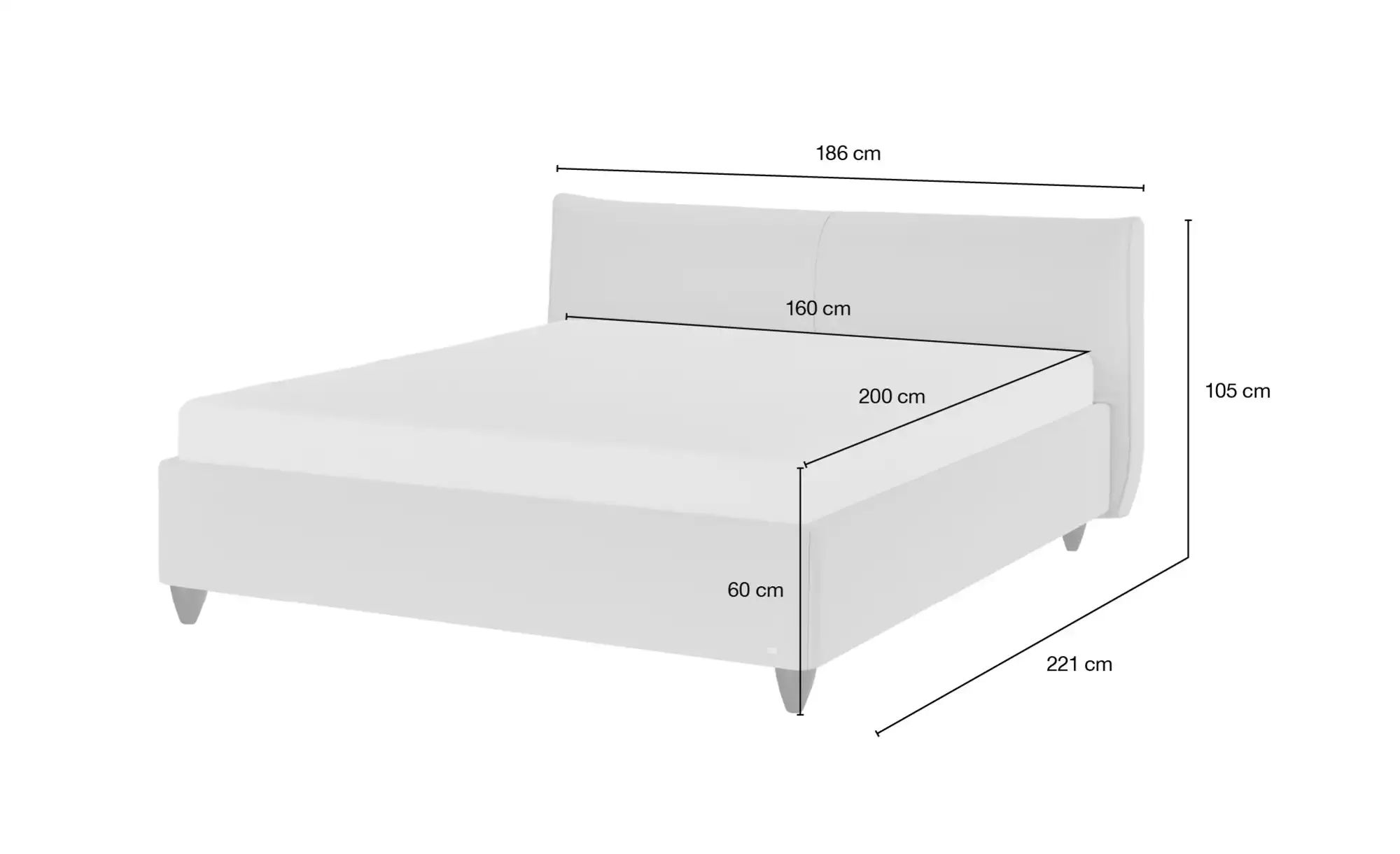 RUF Polsterbett Mit Boxspringunterfederung Casita ¦ beige ¦ Maße (cm): B: 1 günstig online kaufen