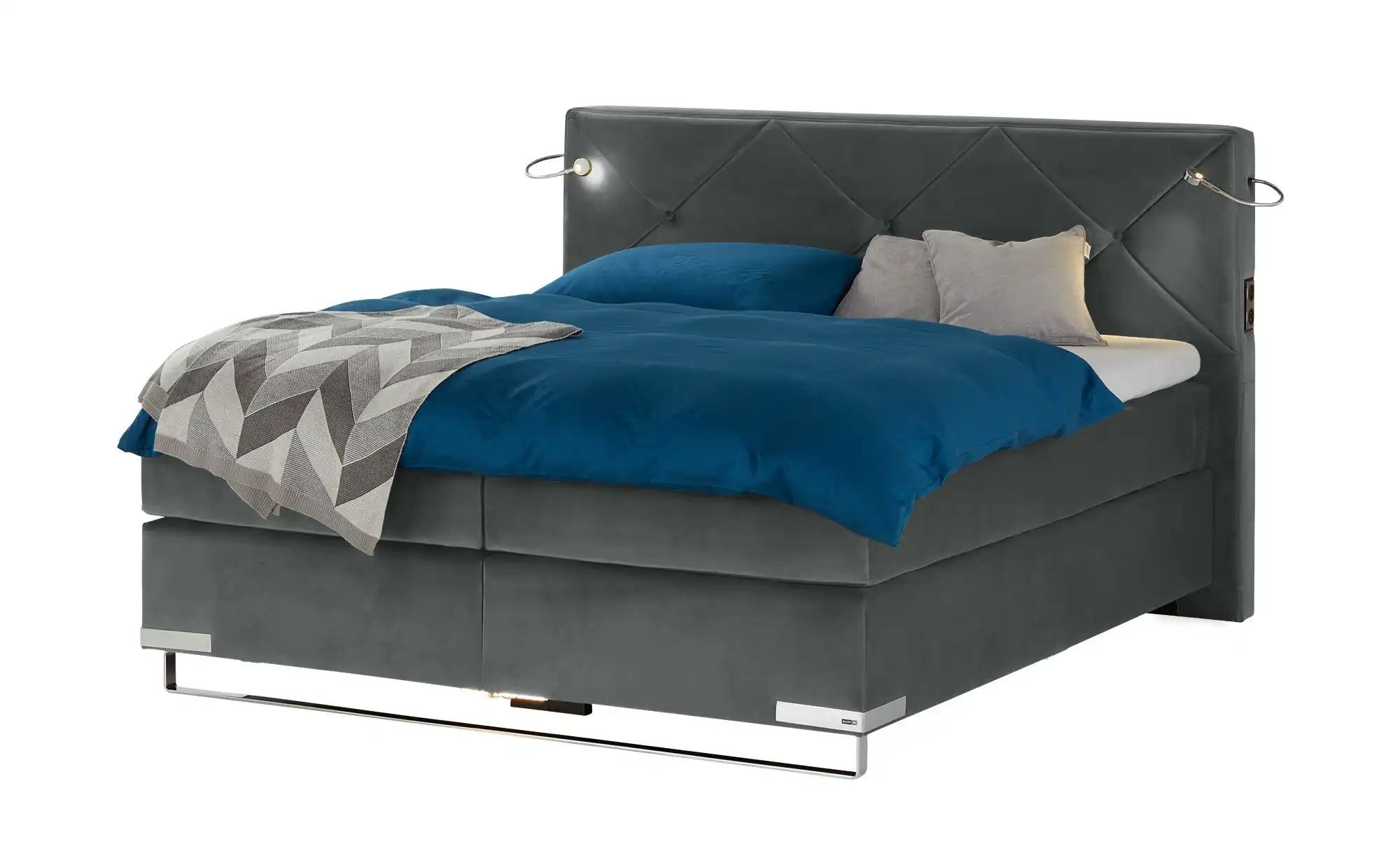 Musterring Boxspringbett Premiumversion Dubai ¦ grau ¦ Maße (cm): B: 177 H: günstig online kaufen