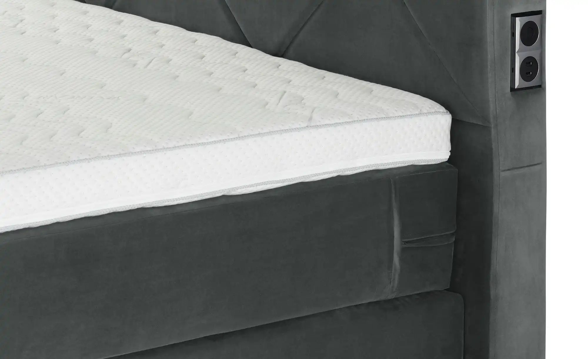 Thumbnail - Musterring Boxspringbett Premiumversion Dubai ¦ grau ¦ Maße (cm): B: 217 H: 124 Betten > Boxspringbetten > Boxspringbett...