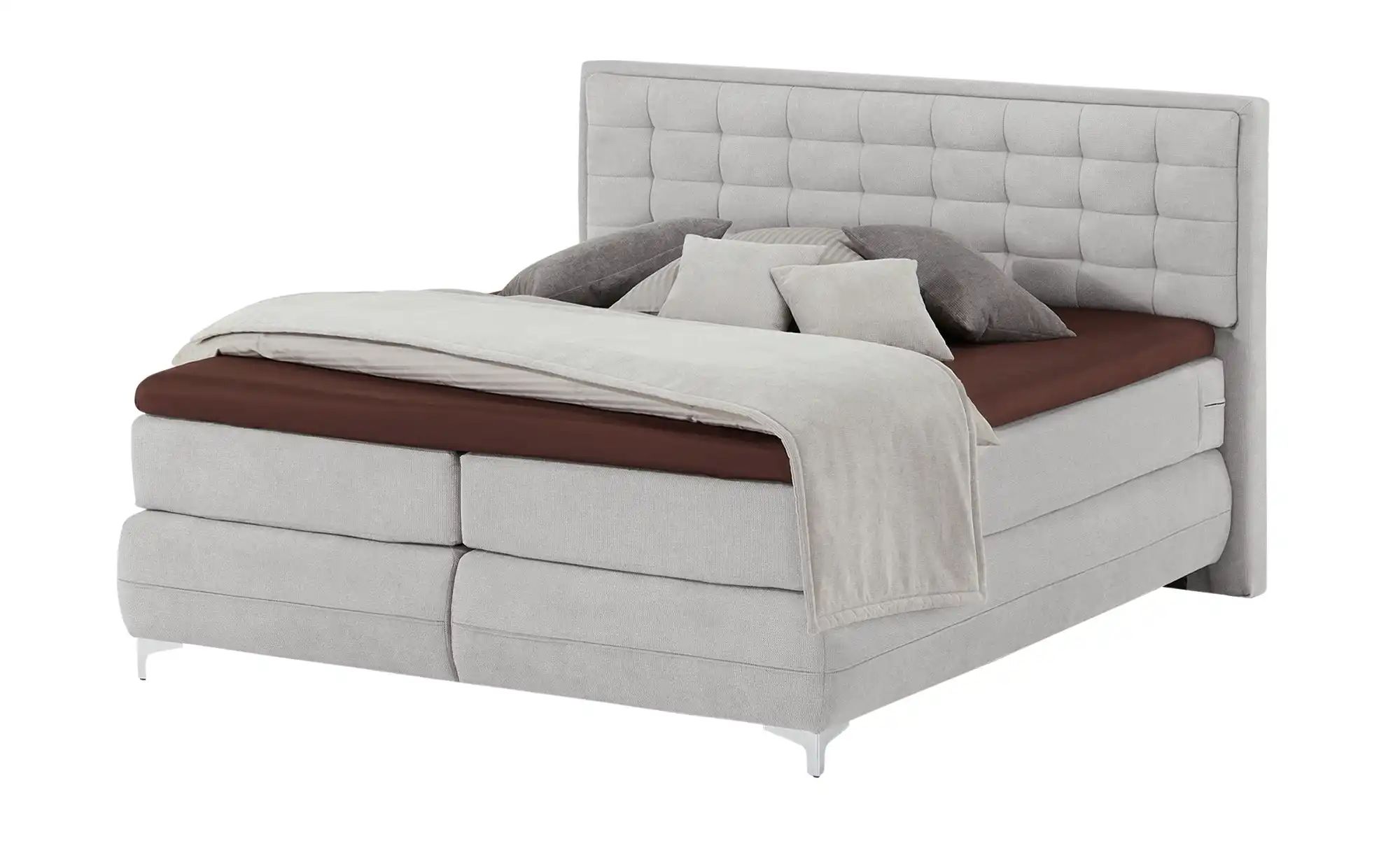 Gallery M Boxspringbett Standardversion Dubai ¦ grau ¦ Maße (cm): B: 197 H: günstig online kaufen