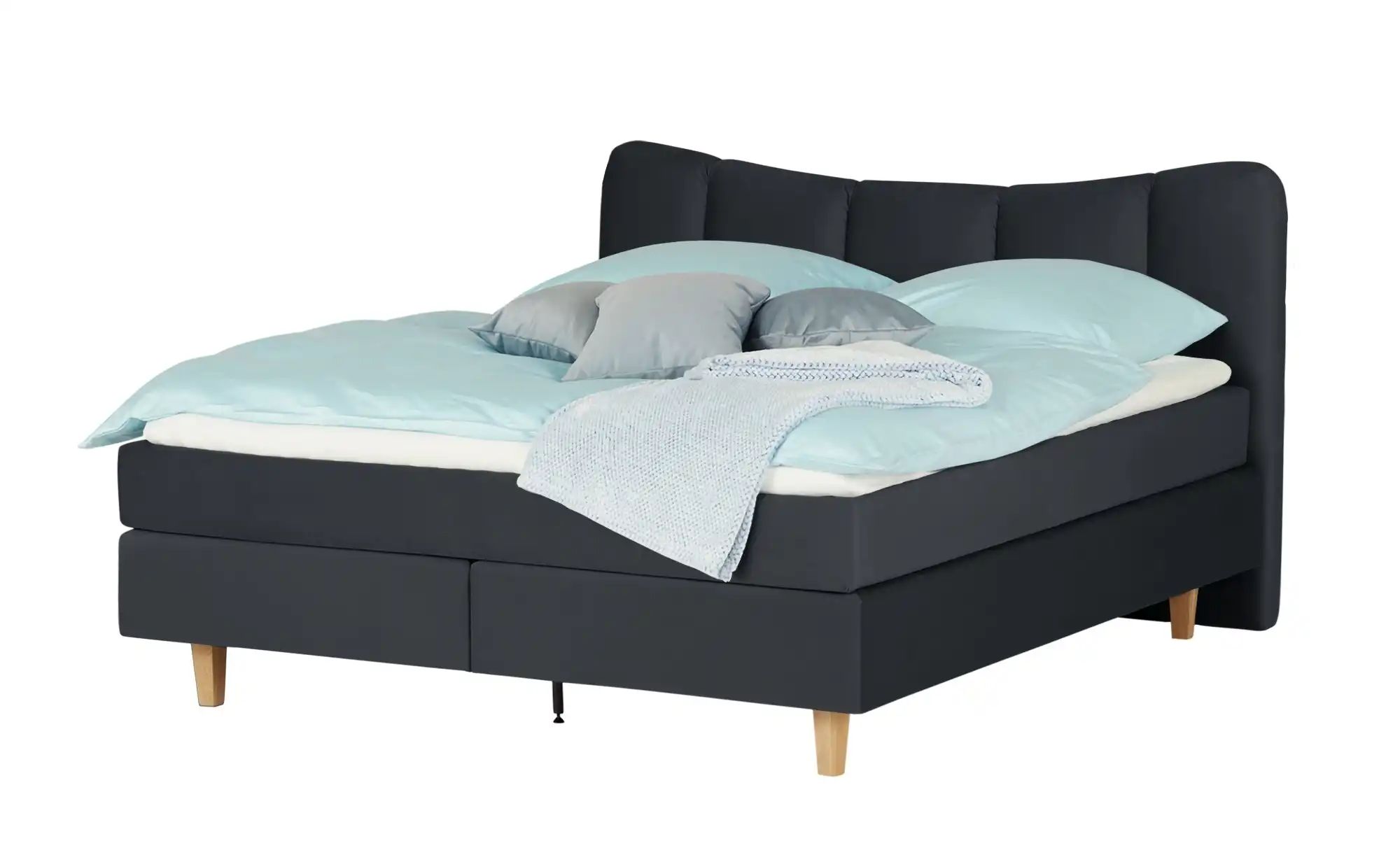 Boxspringbett  Dalur ¦ schwarz ¦ Maße (cm): B: 140 H: 110 Betten > Einzelbe günstig online kaufen