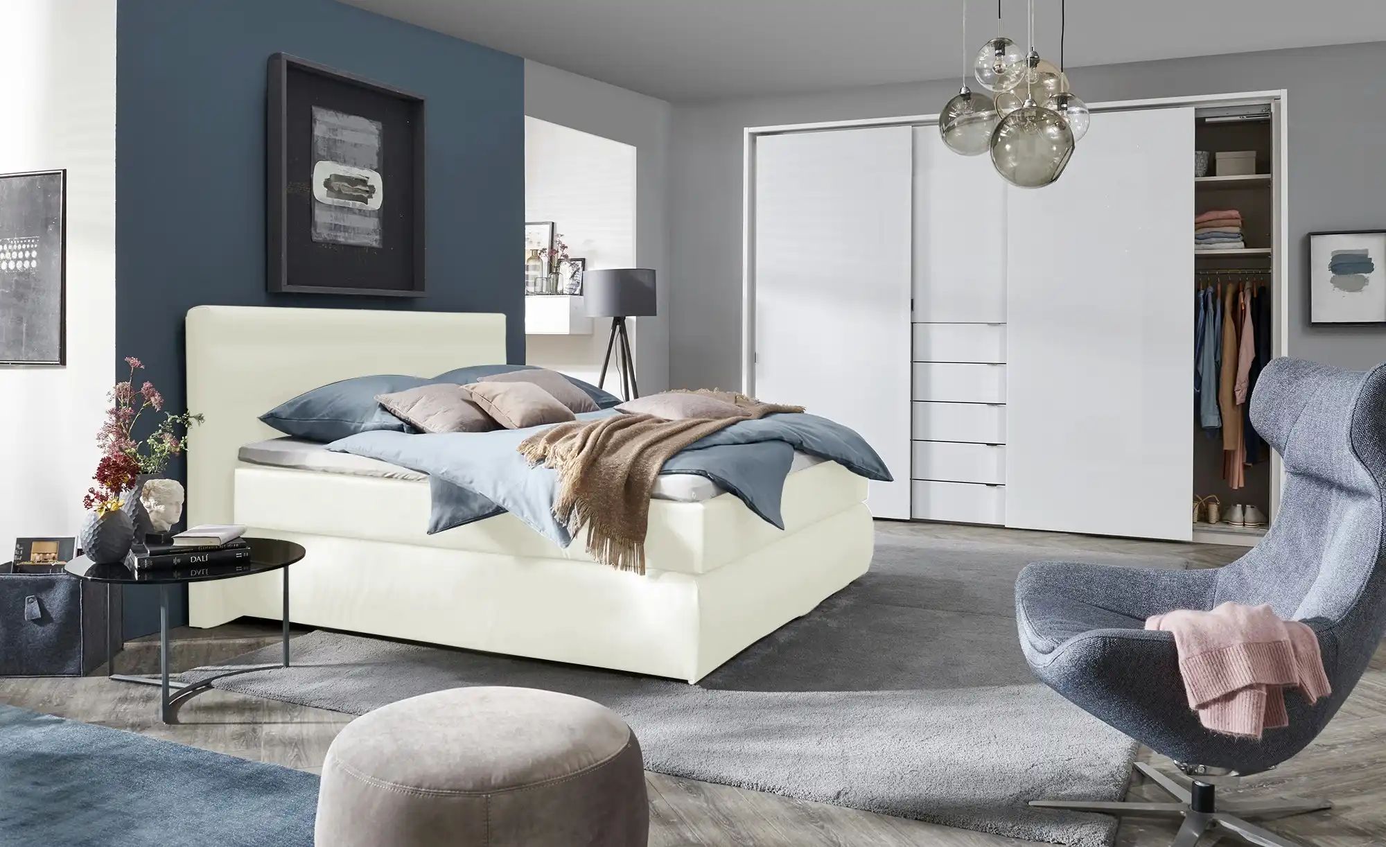 Thumbnail - Wohnwert Boxspringbett Dormian Bolge High ¦ weiß ¦ Maße (cm): B: 200 H: 122 Betten > Boxspringbetten > Boxspringbetten...