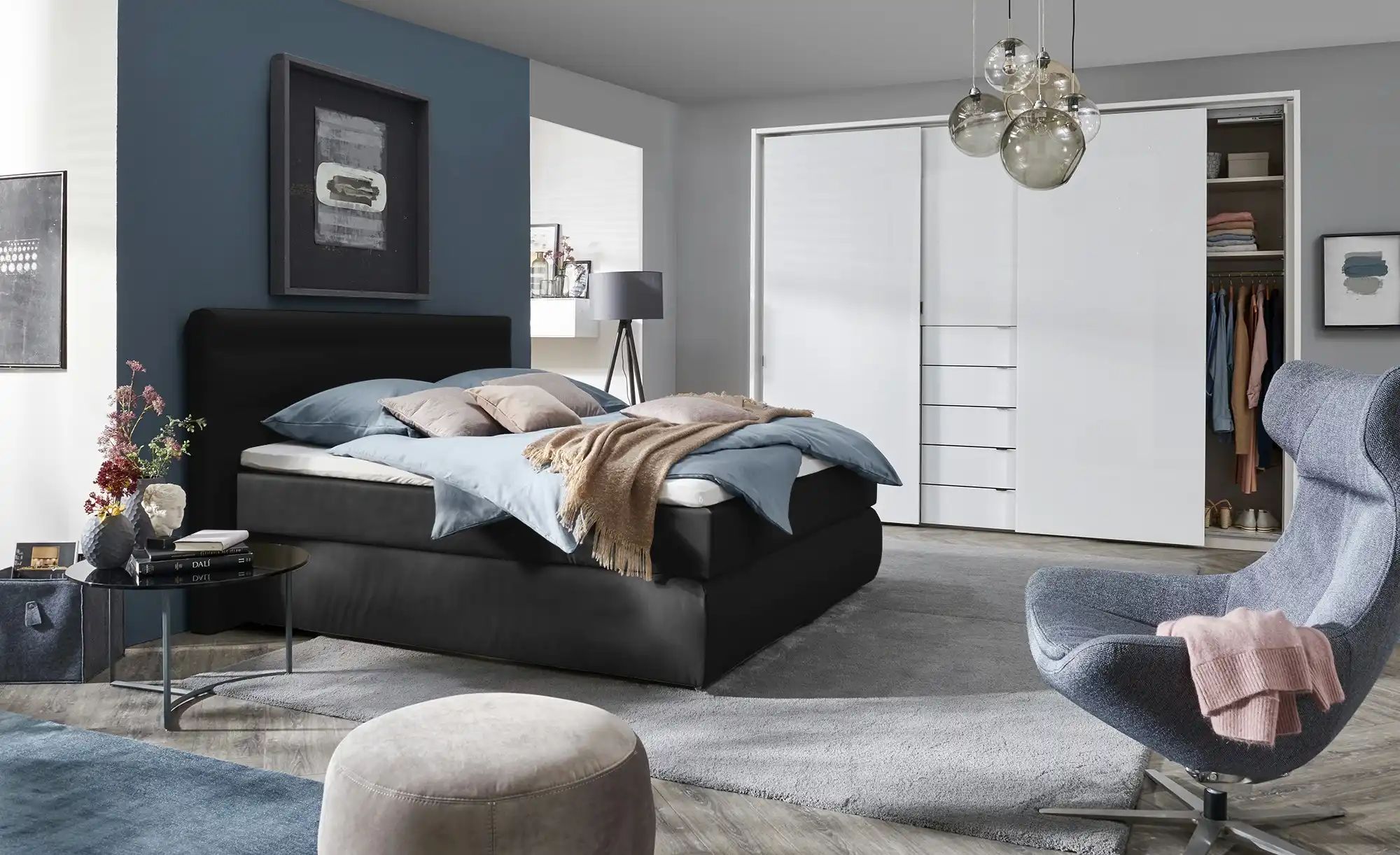 Wohnwert Boxspringbett   Dormian Bolge High ¦ schwarz ¦ Maße (cm): B: 200 H günstig online kaufen