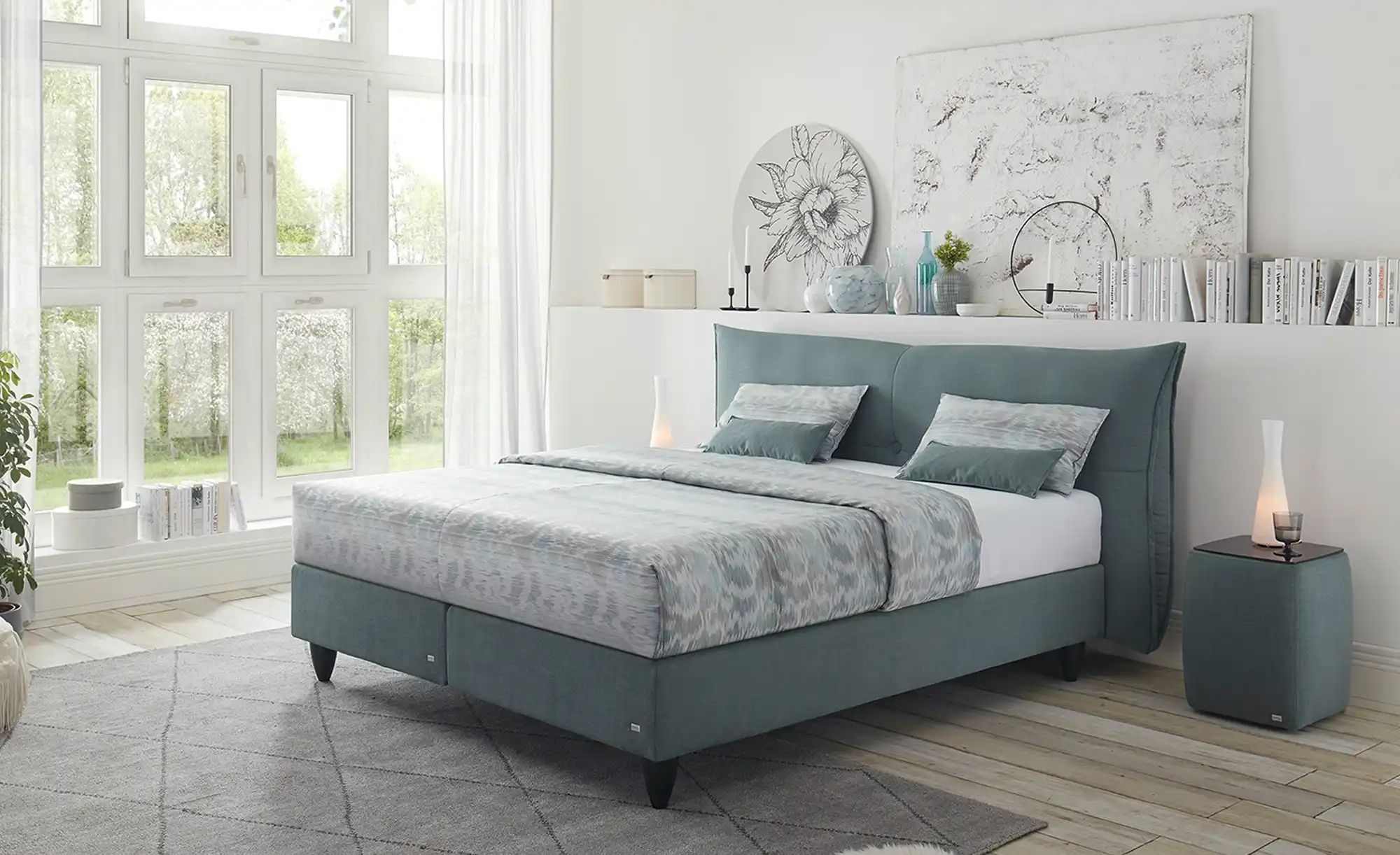 Thumbnail - RUF Boxspringbett  Senta K ¦ blau ¦ Maße (cm): B: 202 H: 119 Betten > Boxspringbetten - Höffner