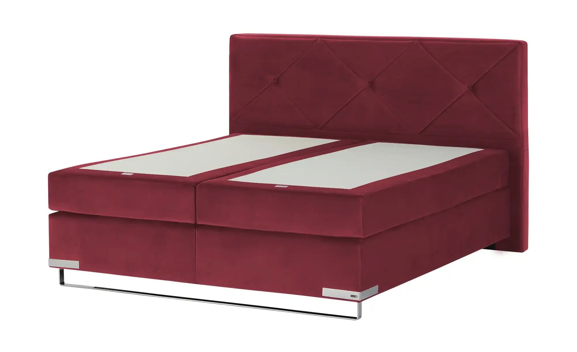 Gallery M Boxspringbett Standardversion Dubai ¦ rot ¦ Maße (cm): B: 177 H: günstig online kaufen