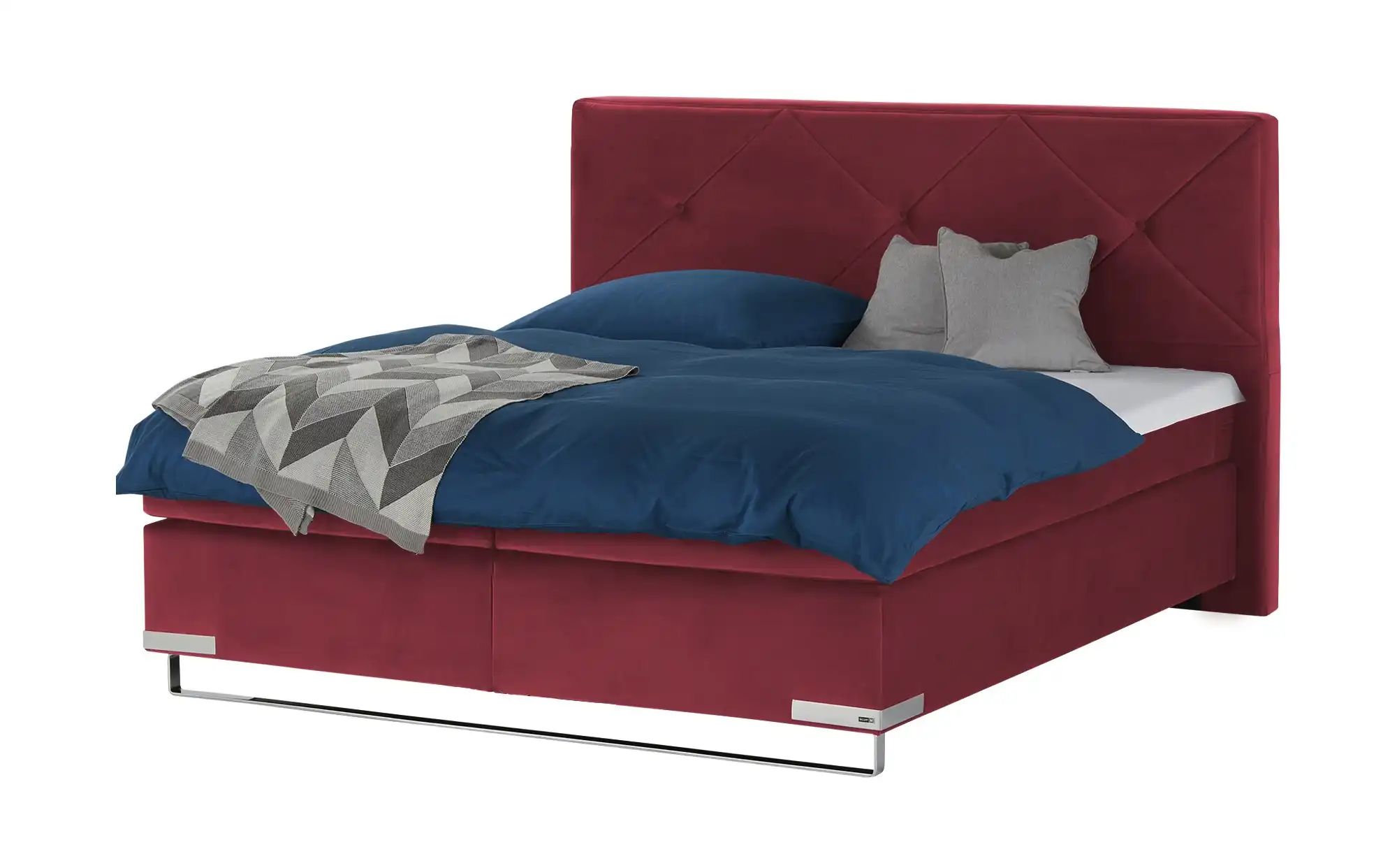 Musterring Boxspringbett Standardversion Dubai  ¦ rot ¦ Maße (cm): B: 217 H günstig online kaufen
