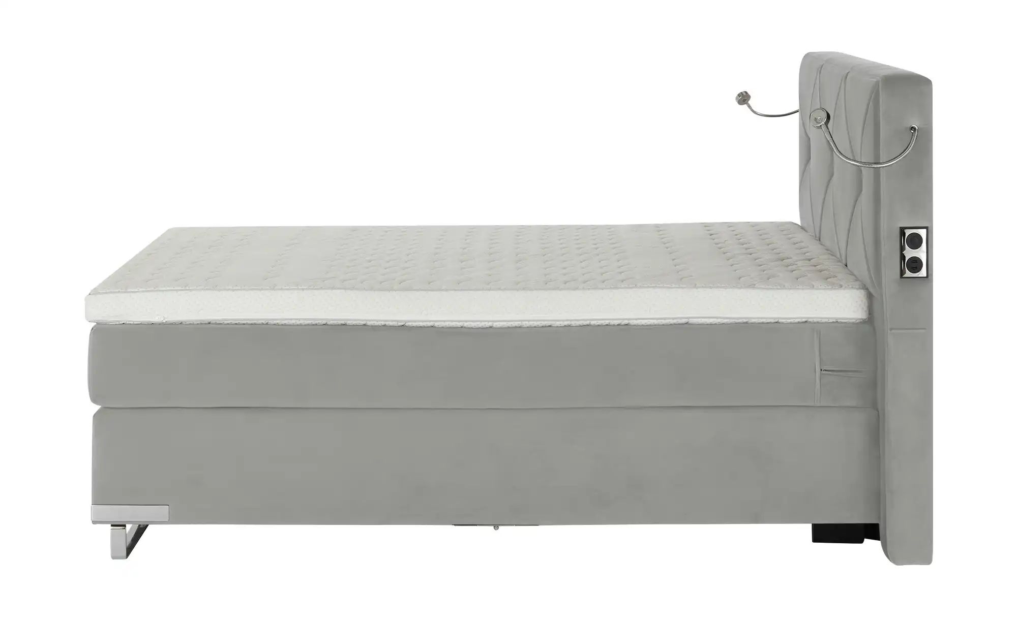 Thumbnail - Musterring Boxspringbett Premiumversion Dubai ¦ grau ¦ Maße (cm): B: 217 H: 124 Betten > Boxspringbetten - Höffner