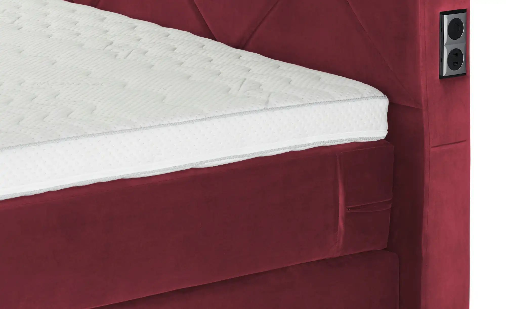 Thumbnail - Musterring Boxspringbett Premiumversion Dubai ¦ rot ¦ Maße (cm): B: 217 H: 124 Betten > Boxspringbetten > Boxspringbette...