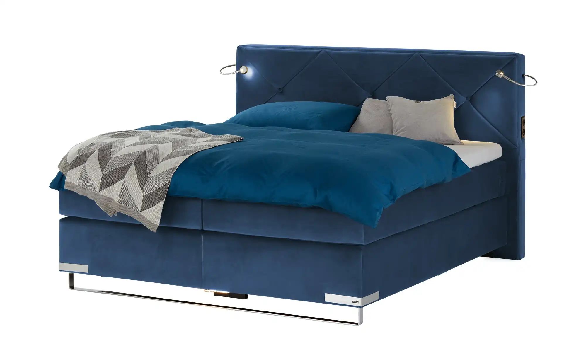 Musterring Boxspringbett Premiumversion Dubai ¦ blau ¦ Maße (cm): B: 177 H: günstig online kaufen