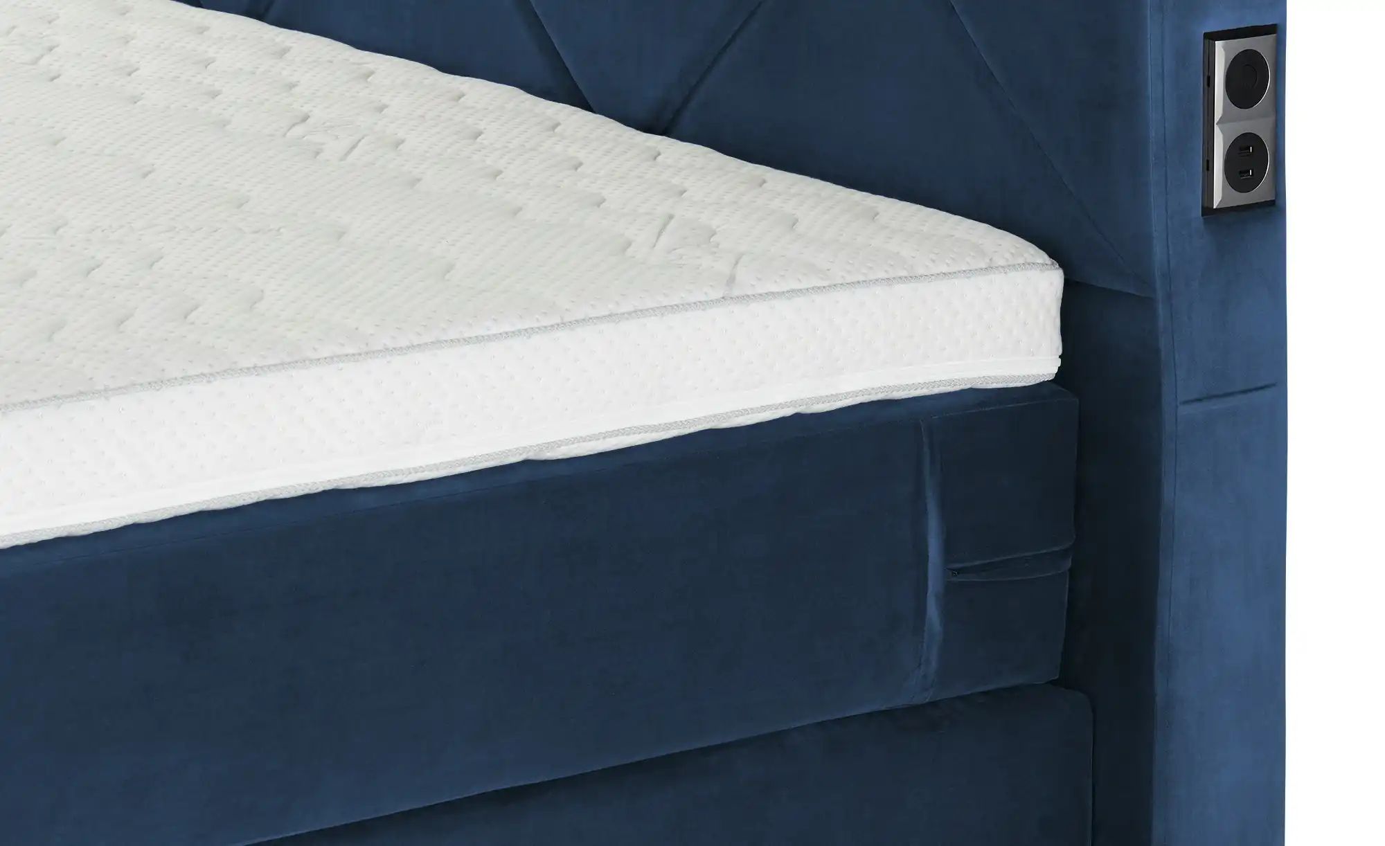 Thumbnail - Musterring Boxspringbett Premiumversion Dubai ¦ blau ¦ Maße (cm): B: 197 H: 124 Betten > Boxspringbetten > Boxspringbett...