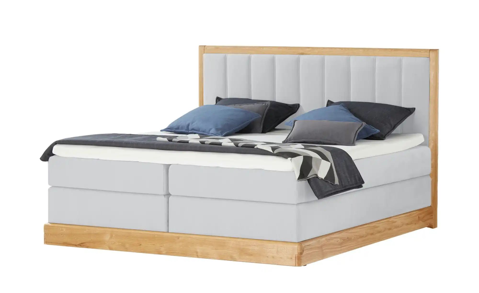 Switch Refresh Massivholz-Boxspringbett  Alma ¦ grau ¦ Maße (cm): B: 192 H: günstig online kaufen