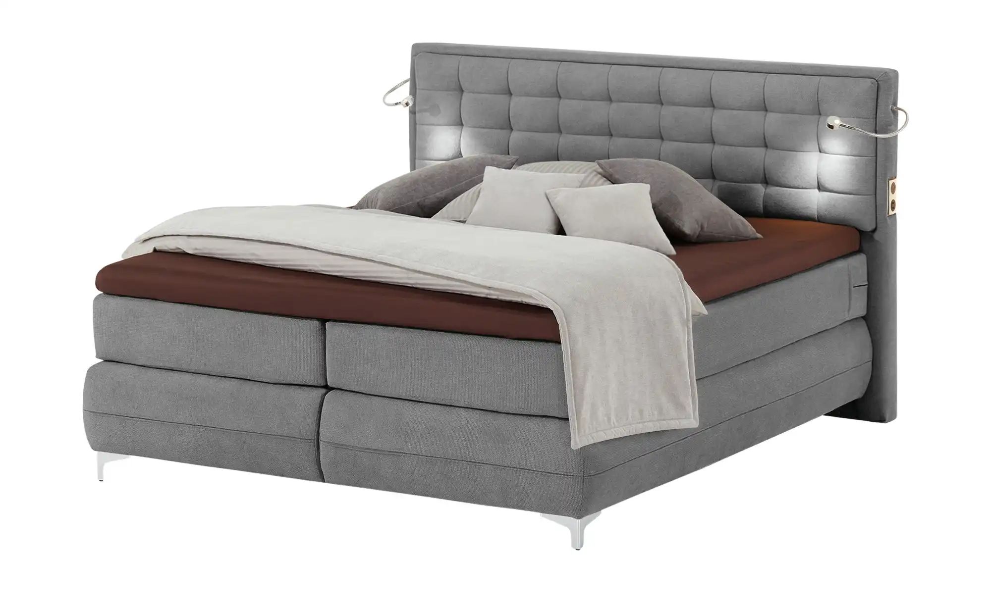 Musterring Boxspringbett Premiumversion Dubai ¦ grau ¦ Maße (cm): B: 217 H: günstig online kaufen