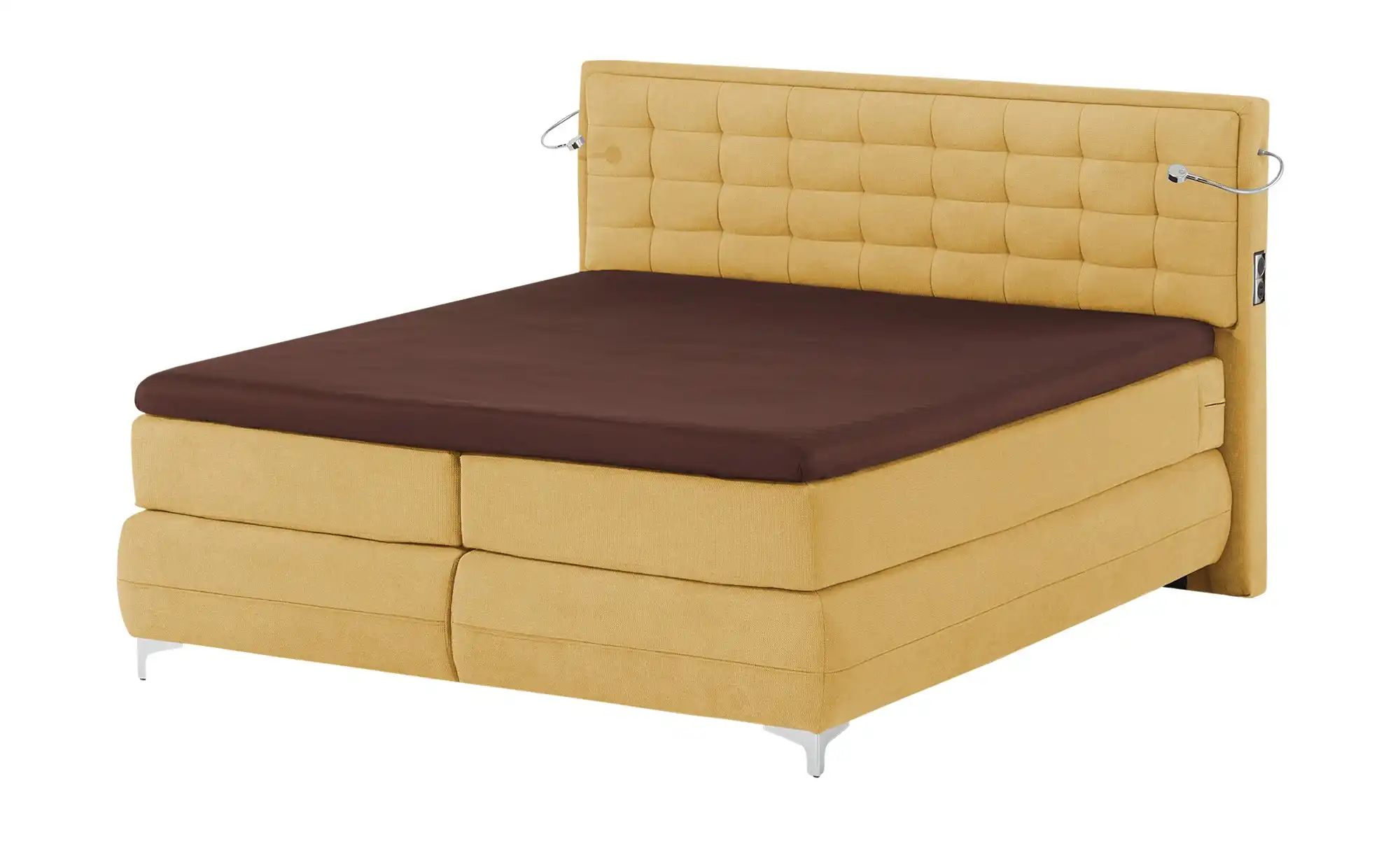 Thumbnail - Musterring Boxspringbett Premiumversion Dubai ¦ gelb ¦ Maße (cm): B: 197 H: 124 Betten > Boxspringbetten - Höffner