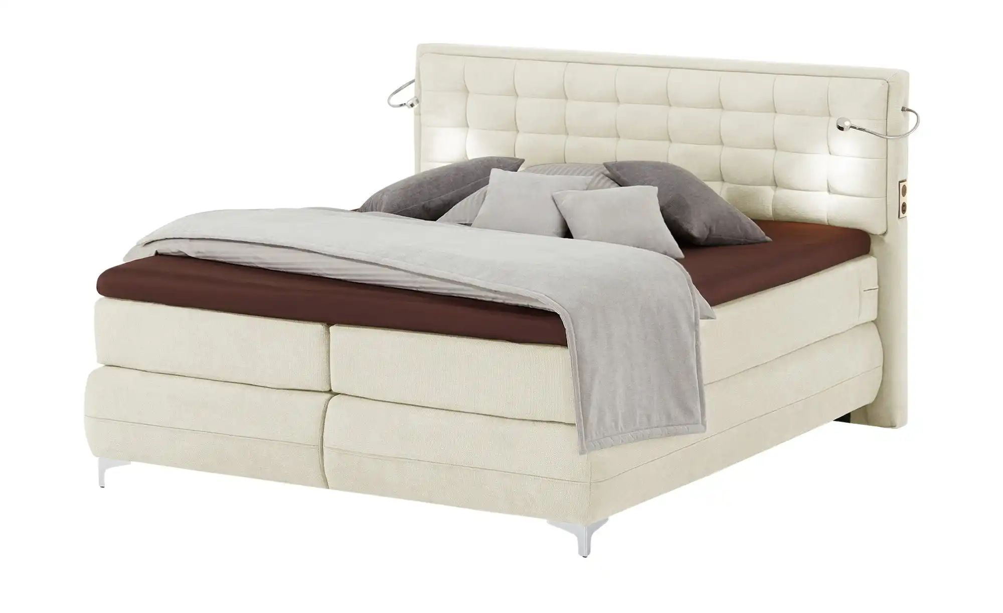 Thumbnail - Musterring Boxspringbett Premiumversion Dubai ¦ creme ¦ Maße (cm): B: 177 H: 124 Betten > Komfortbetten - Höffner