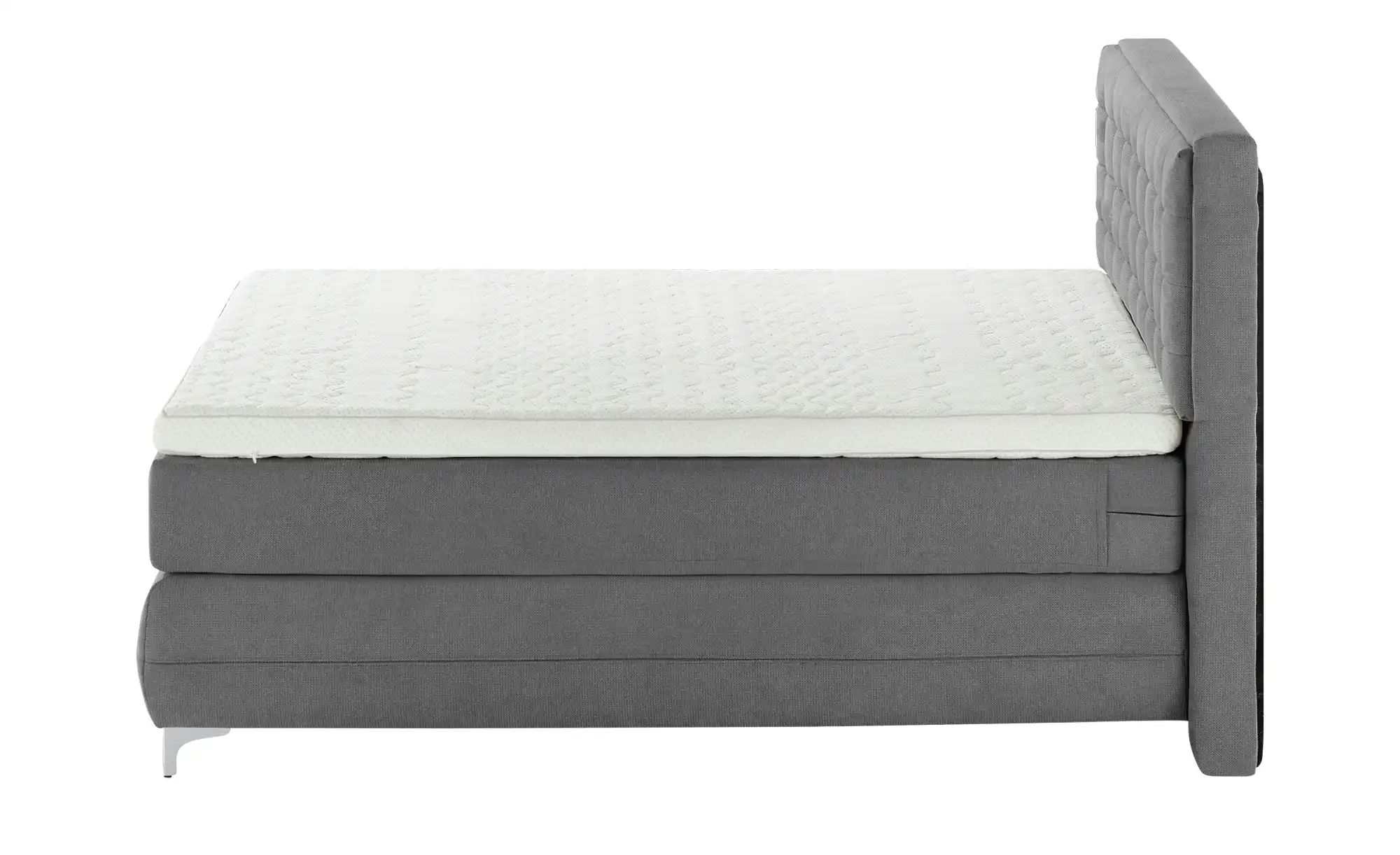 Gallery M Boxspringbett Standardversion Dubai ¦ grau ¦ Maße (cm): B: 177 H: günstig online kaufen