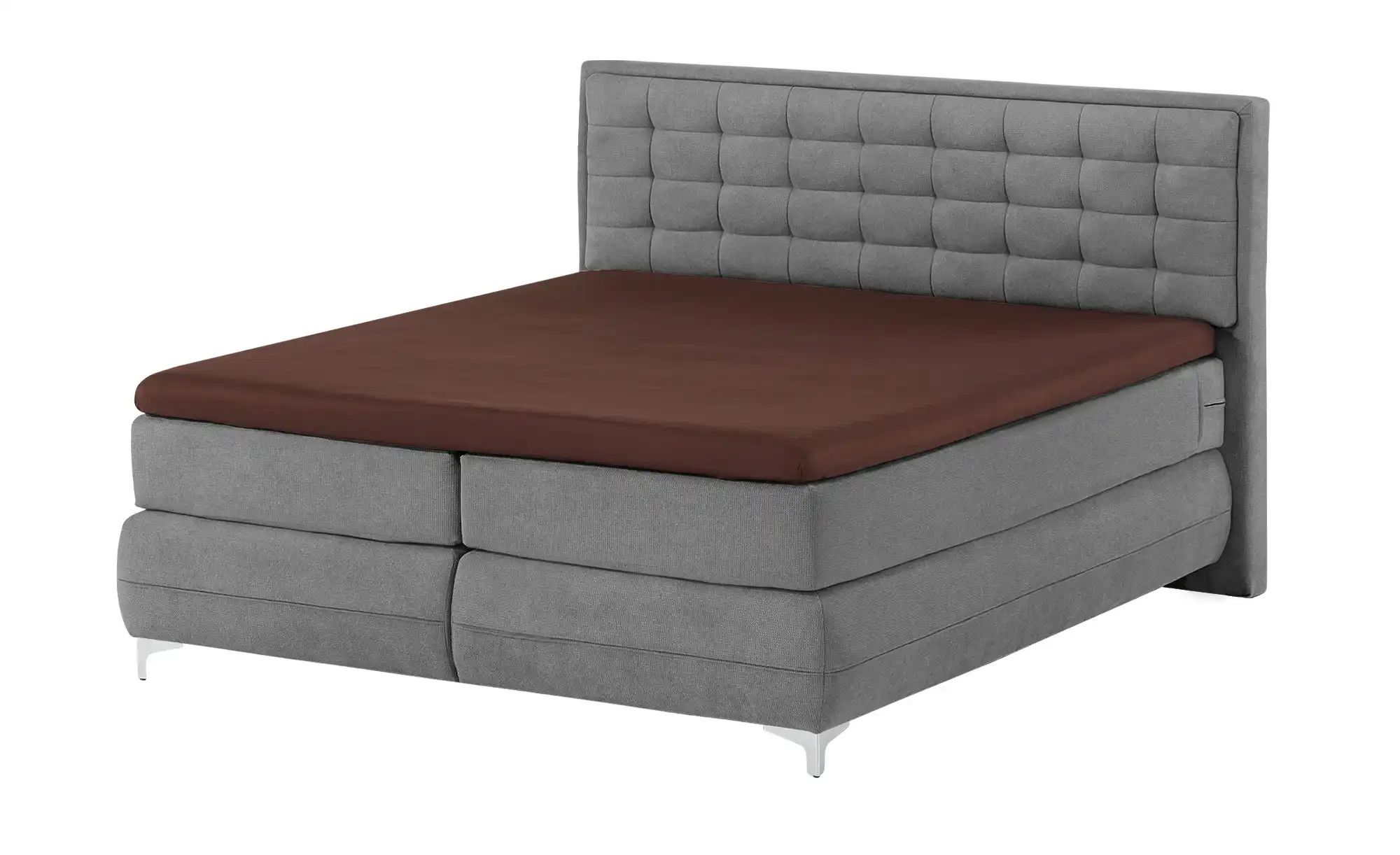 Gallery M Boxspringbett Standardversion Dubai ¦ grau ¦ Maße (cm): B: 217 H: günstig online kaufen