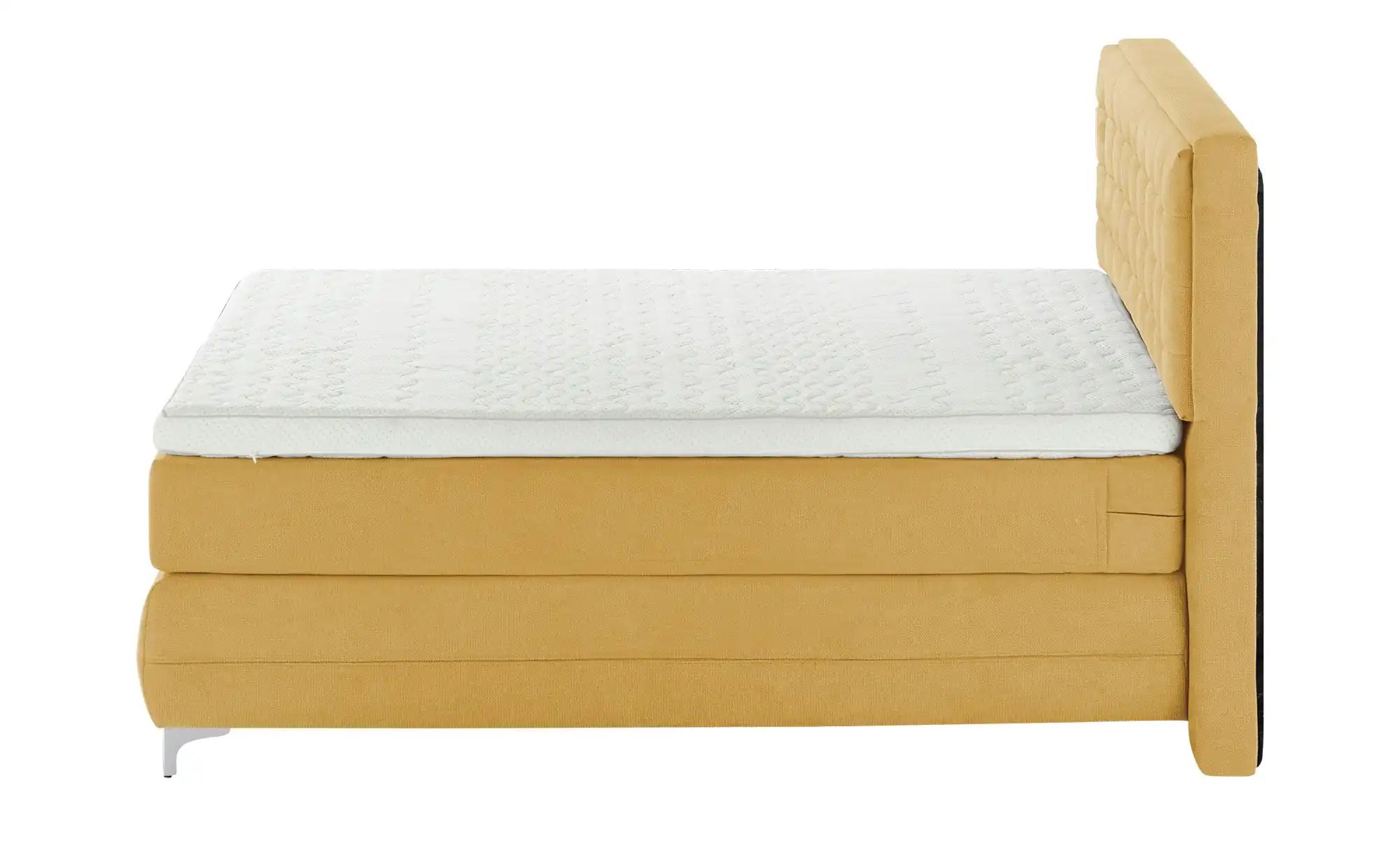 Gallery M Boxspringbett Standardversion Dubai ¦ gelb ¦ Maße (cm): B: 177 H: günstig online kaufen