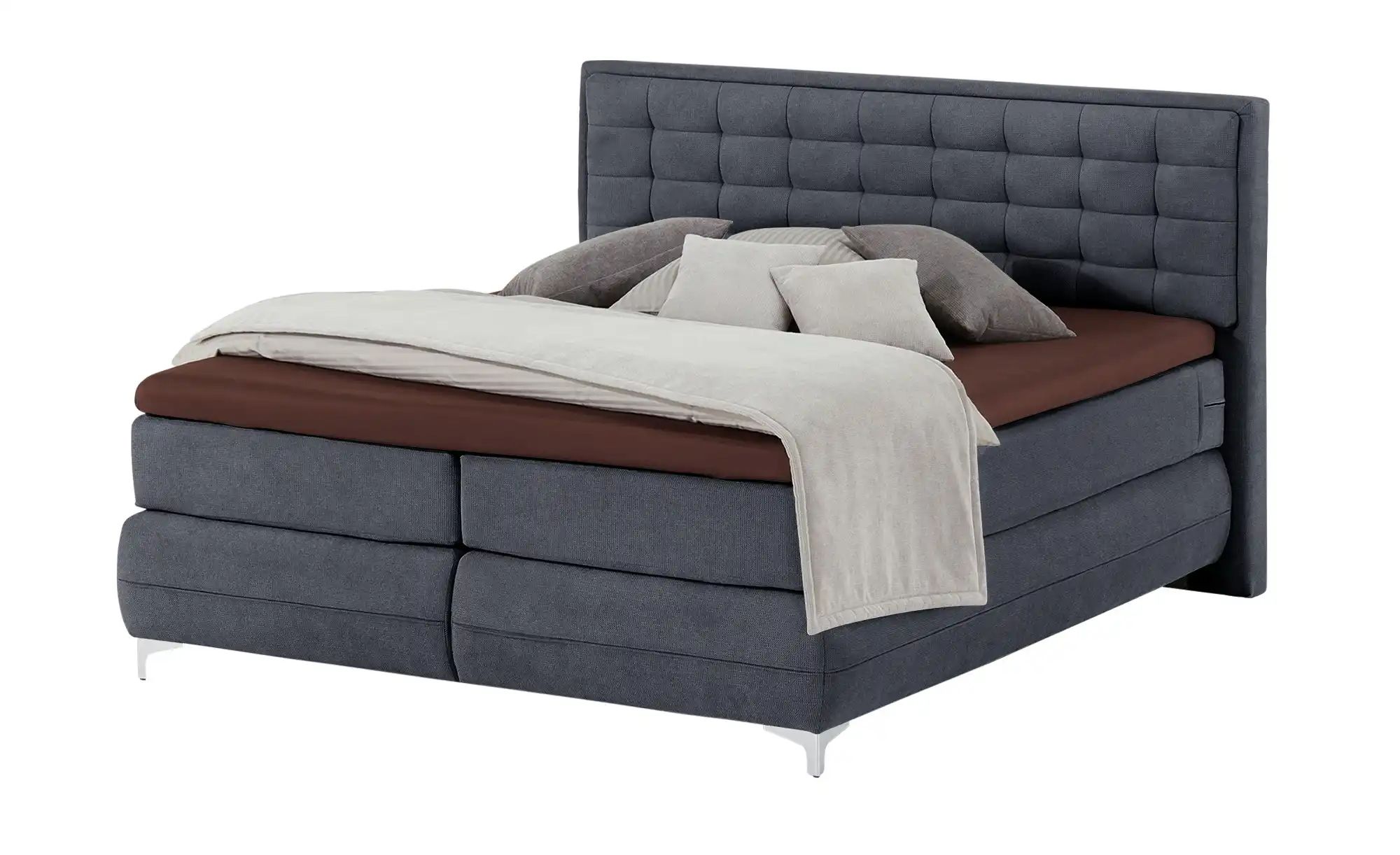 Gallery M Boxspringbett Standardversion Dubai ¦ blau ¦ Maße (cm): B: 177 H: günstig online kaufen