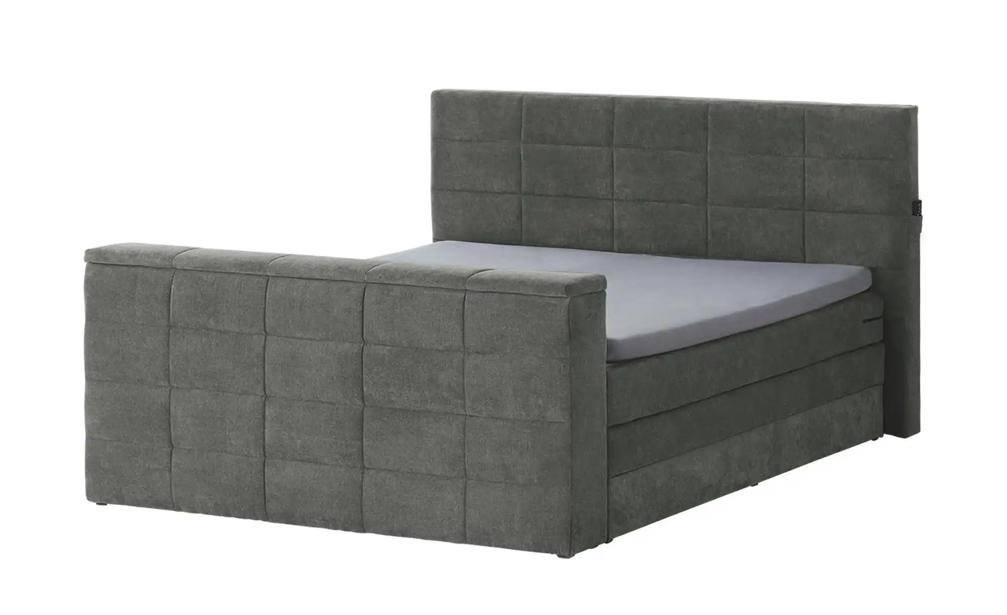 uno TV-Boxspringbett mit motorischer TV-Halterung Dillon ¦ grau ¦ Maße (cm) günstig online kaufen