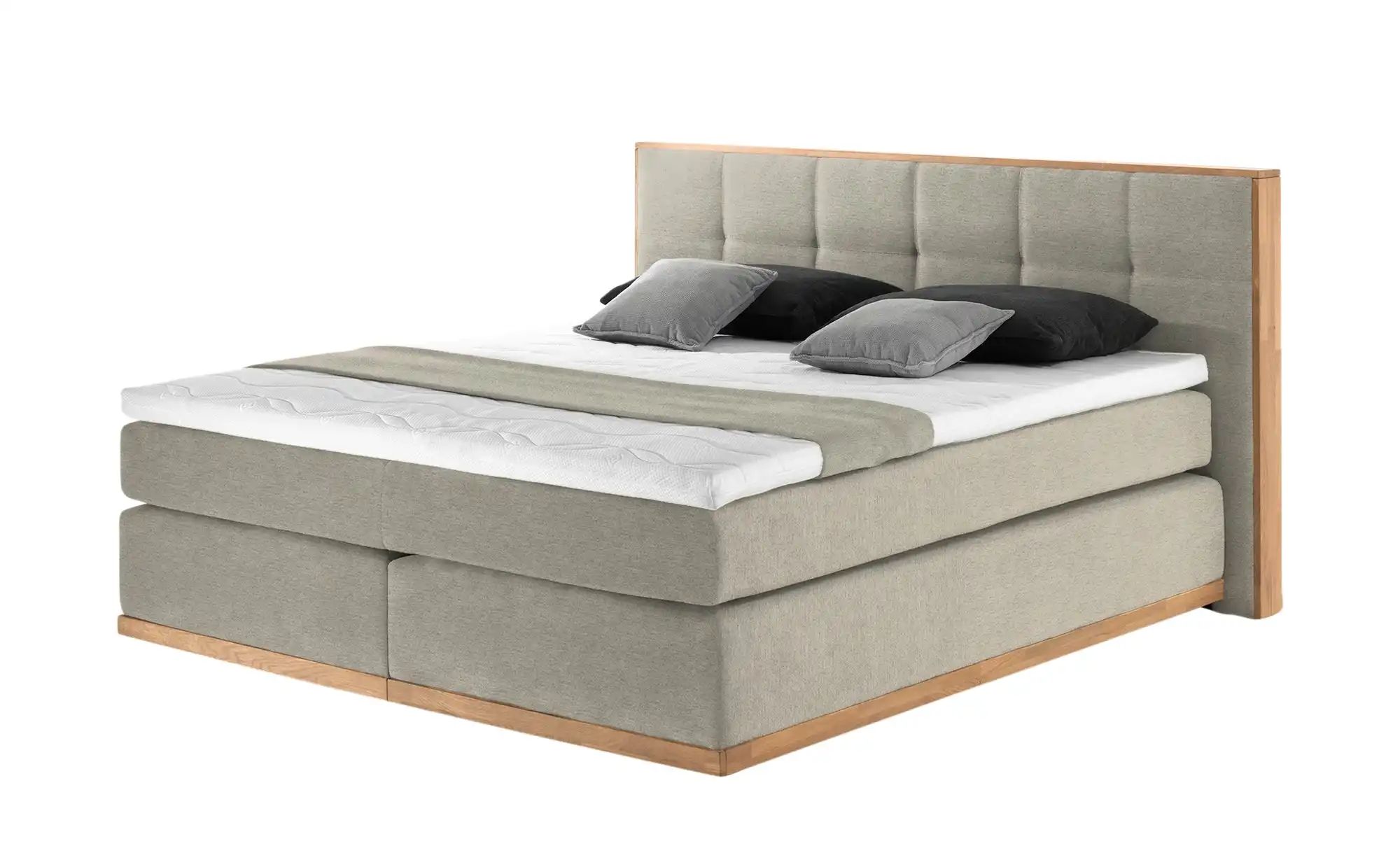 uno Massivholz-Boxspringbett  Luca ¦ beige ¦ Maße (cm): B: 200 H: 112 Bette günstig online kaufen