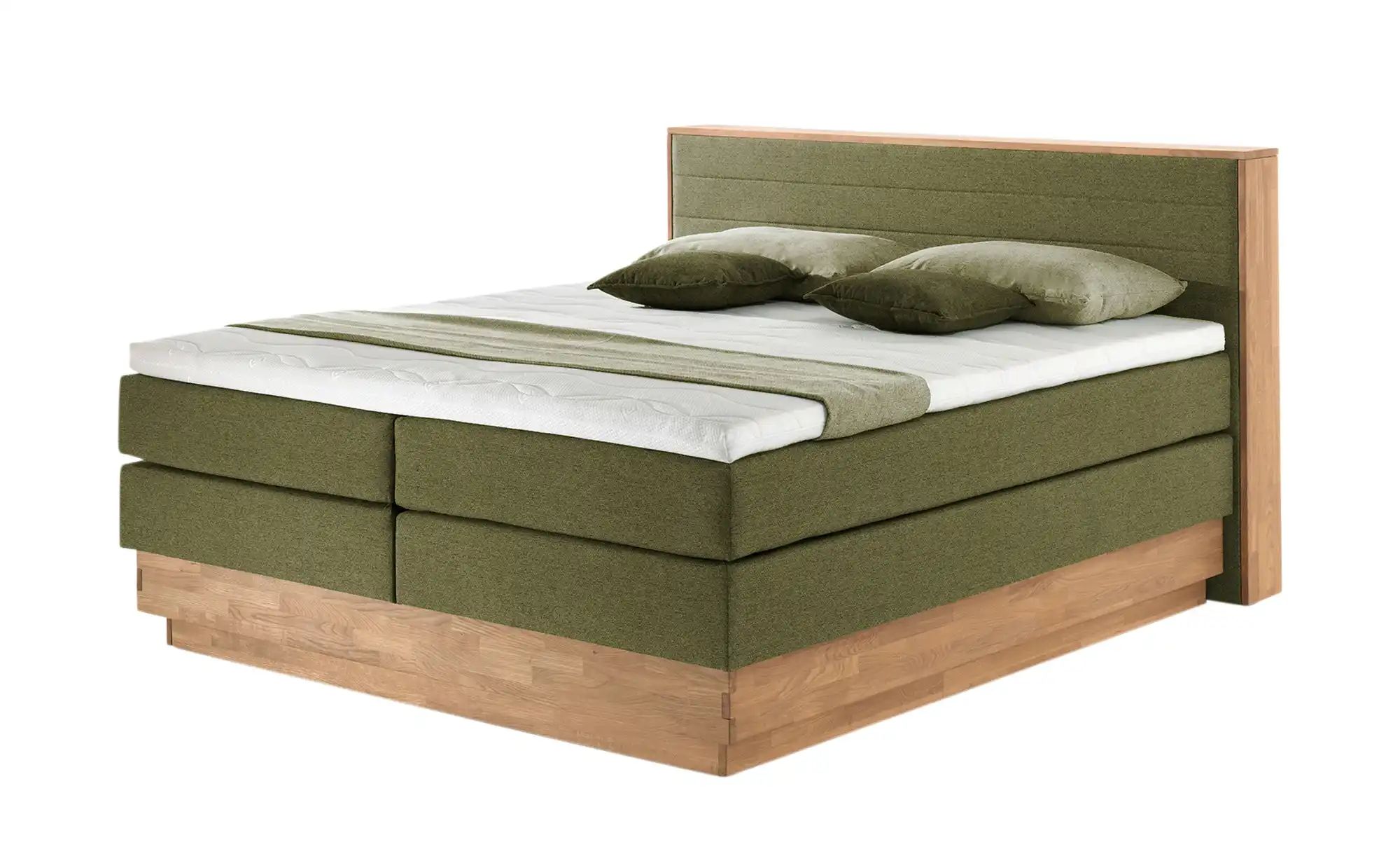 uno Massivholz-Boxspringbett mit Bettkasten Morgan ¦ grün ¦ Maße (cm): B: 2 günstig online kaufen