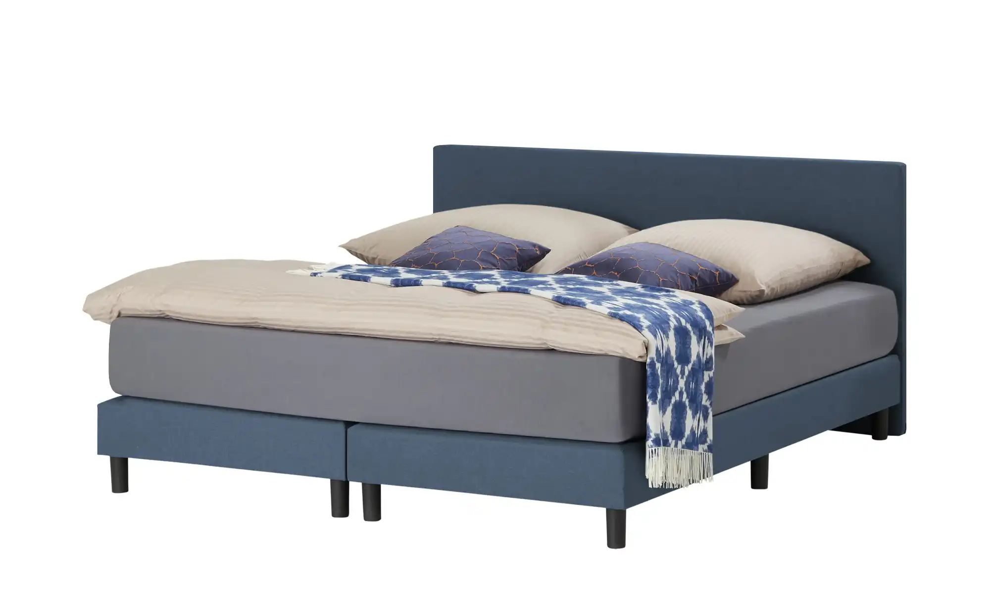 Boxspringbett Cisano ¦ blau ¦ Maße (cm): B: 140 H: 91 Betten > Boxspringbetten - Höffner