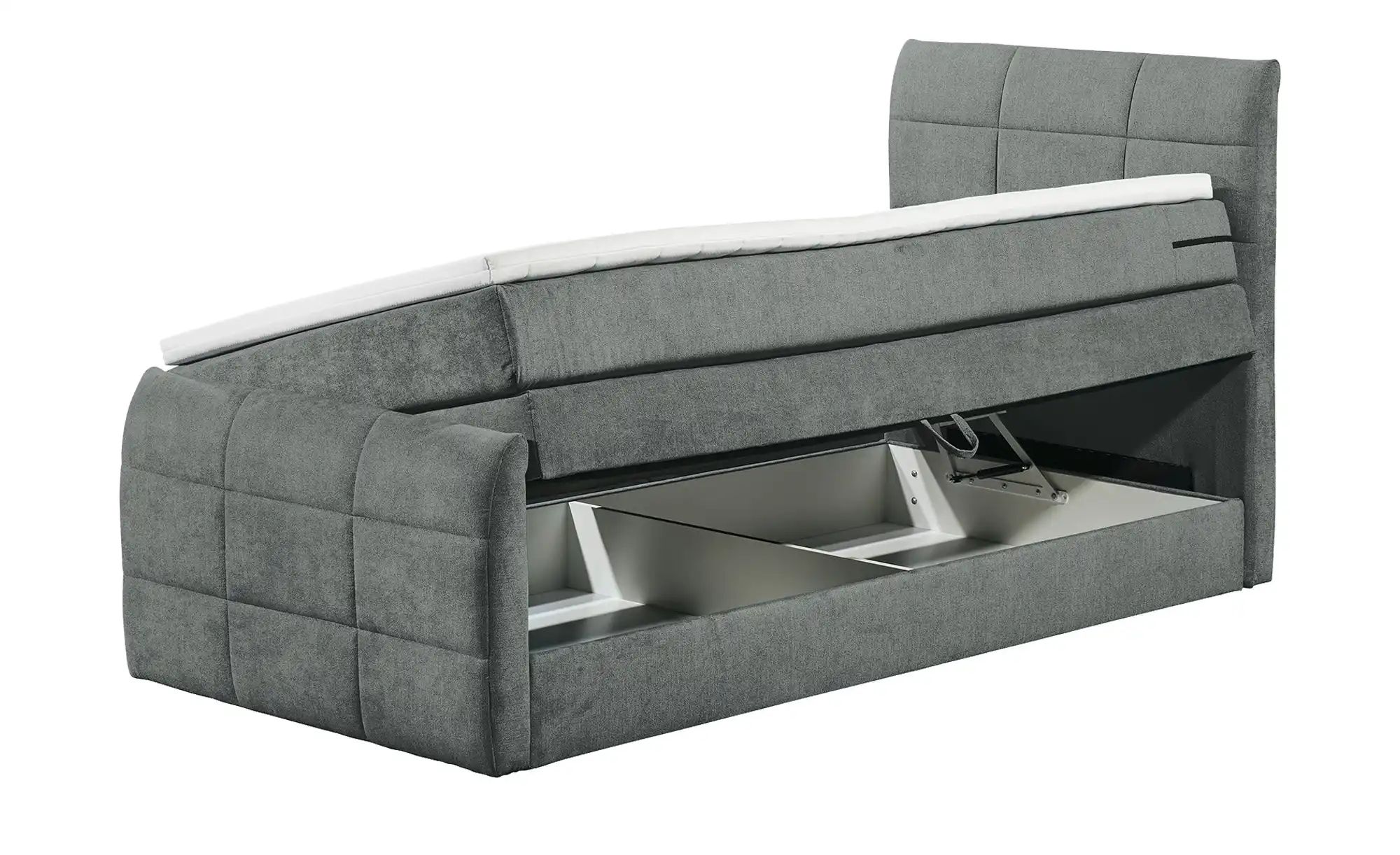 uno Boxspringbett mit Bettkasten Kosmo ¦ grau ¦ Maße (cm): B: 123 H: 113 Be günstig online kaufen
