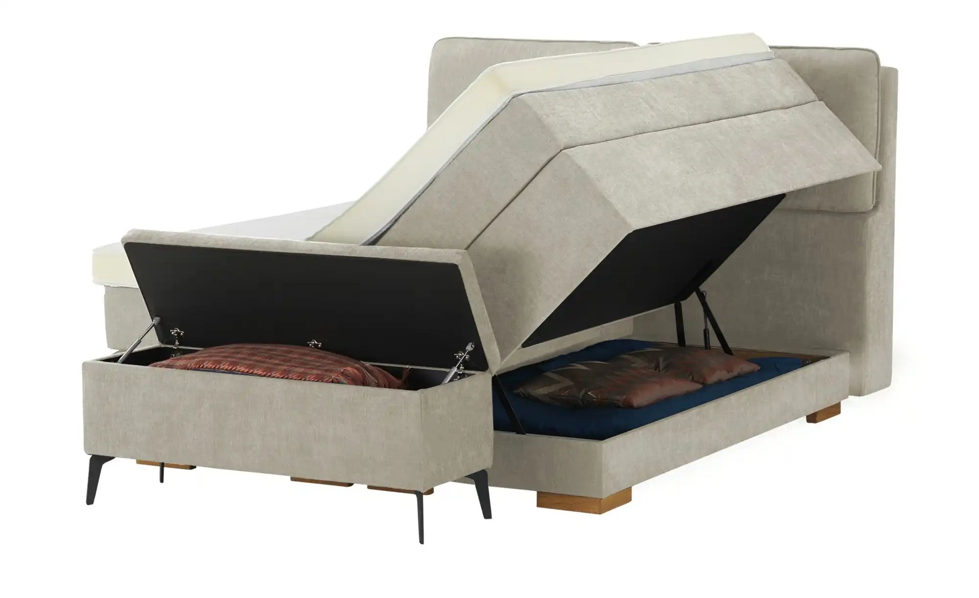 Thumbnail - Wohnwert Boxspringbett mit Bettkasten Dormian Besta ¦ beige ¦ Maße (cm): B: 180 H: 136 Betten > Komfortbetten - Höffner