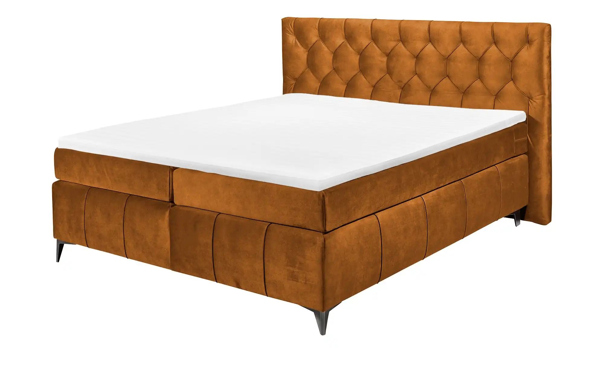 meinBett Boxspringbett  Pembroke ¦ orange ¦ Maße (cm): B: 200 H: 121 Betten günstig online kaufen