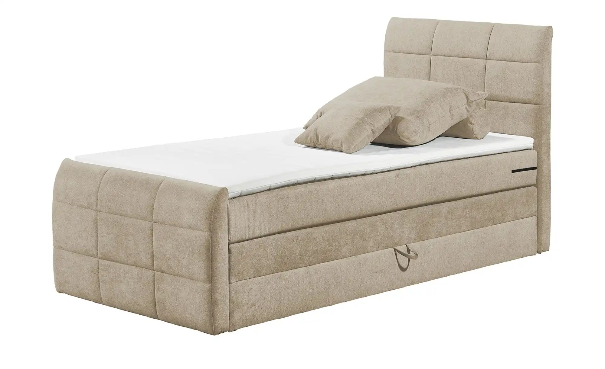 uno Boxspringbett mit Bettkasten Kosmo ¦ beige ¦ Maße (cm): B: 103 H: 113 B günstig online kaufen