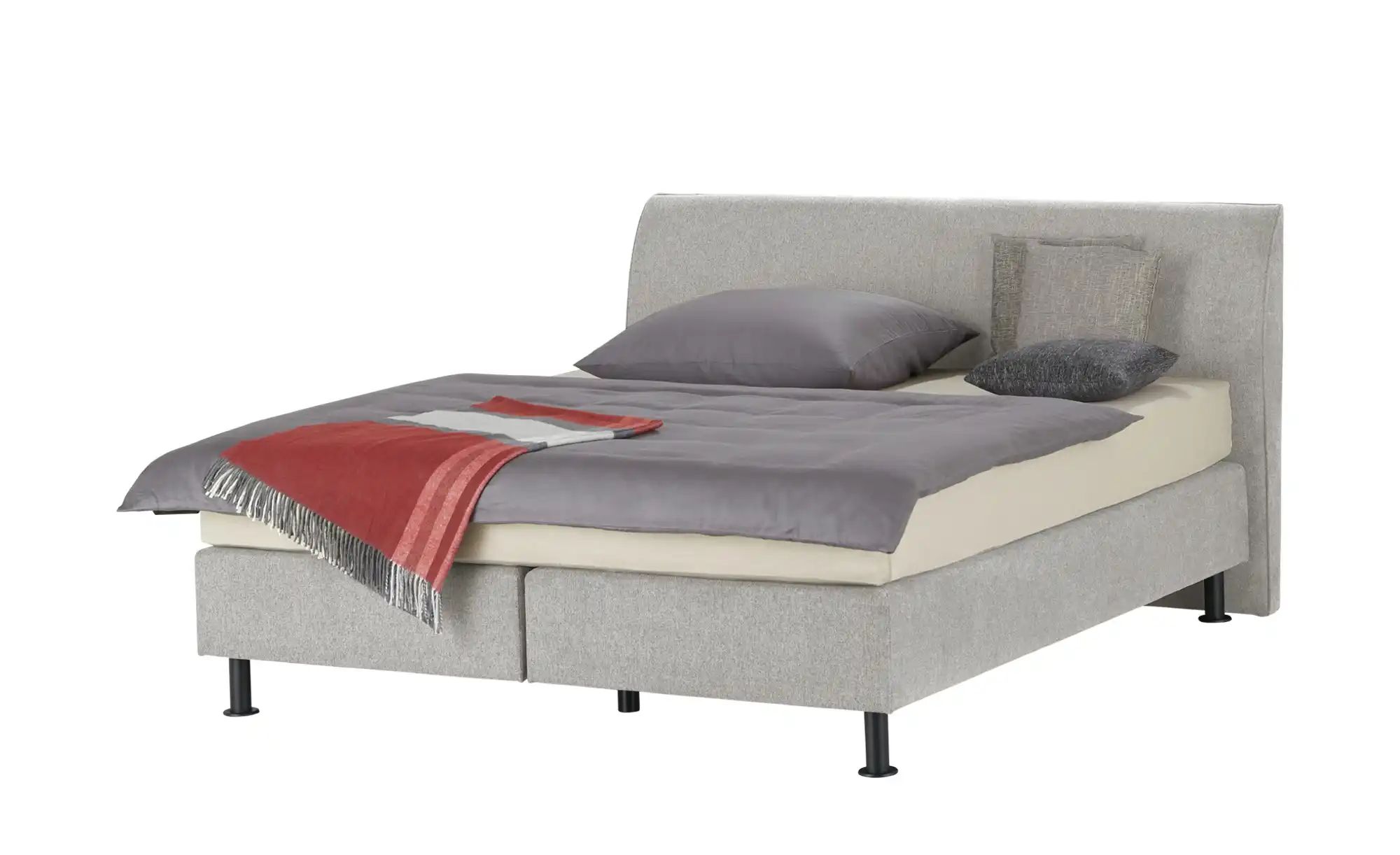 vanDoorn Boxspringbett  Earl ¦ grau ¦ Maße (cm): B: 172 H: 108 Betten > Box günstig online kaufen