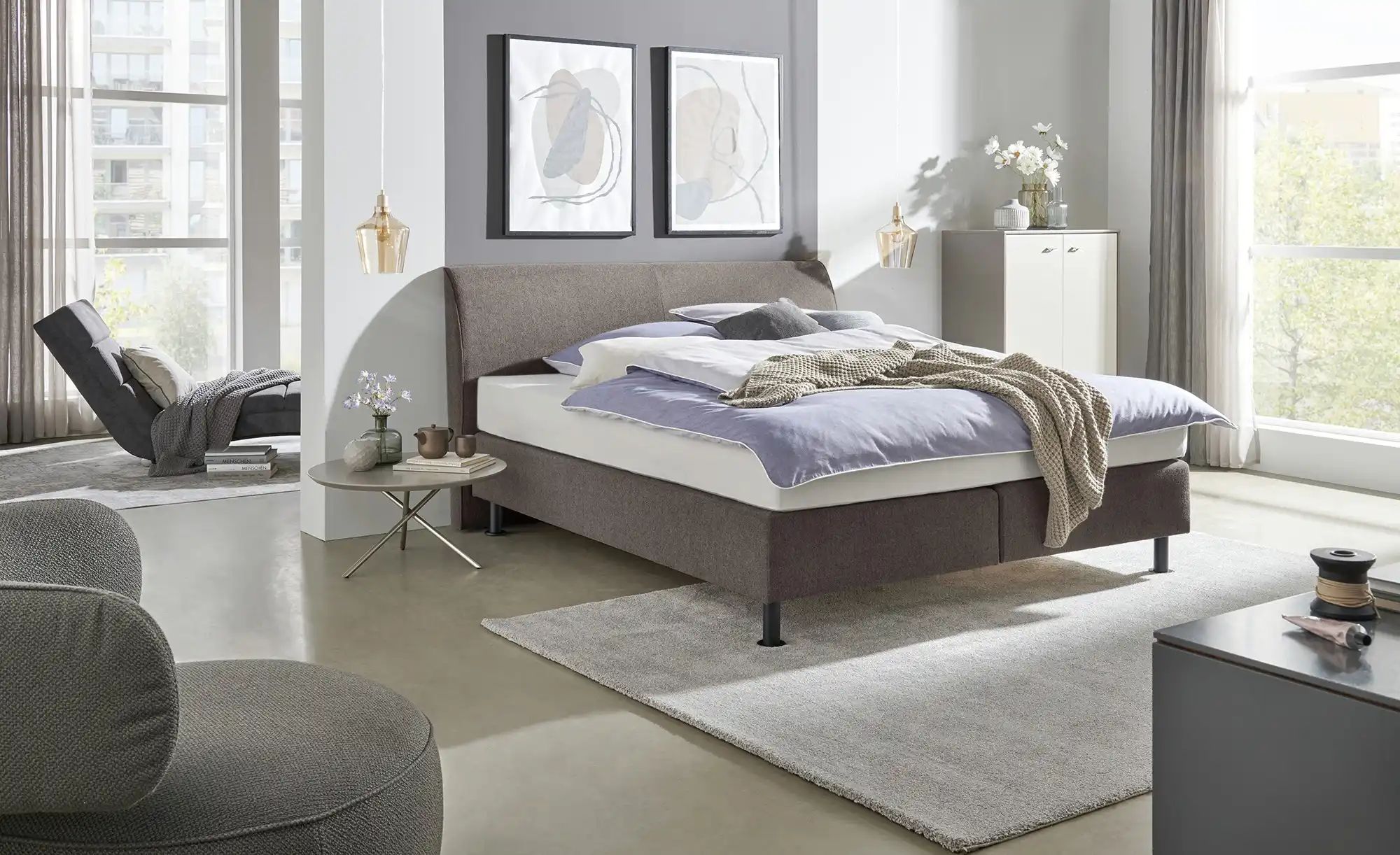 vanDoorn Boxspringbett  Earl ¦ braun ¦ Maße (cm): B: 172 H: 108 Betten > Bo günstig online kaufen