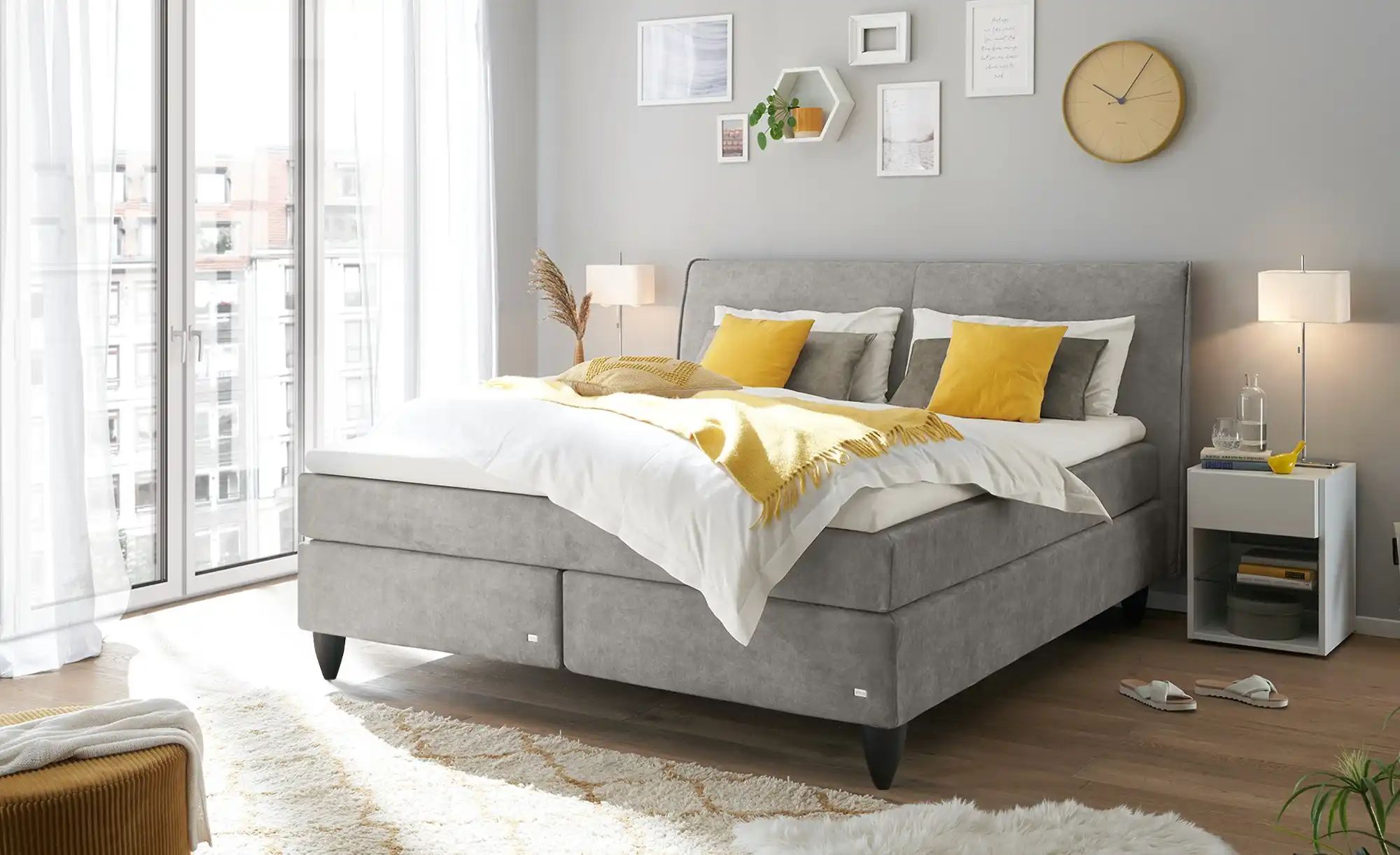 Thumbnail - RUF Boxspringbett Aurelia ¦ grau ¦ Maße (cm): B: 190 H: 114 Betten > Boxspringbetten - Höffner