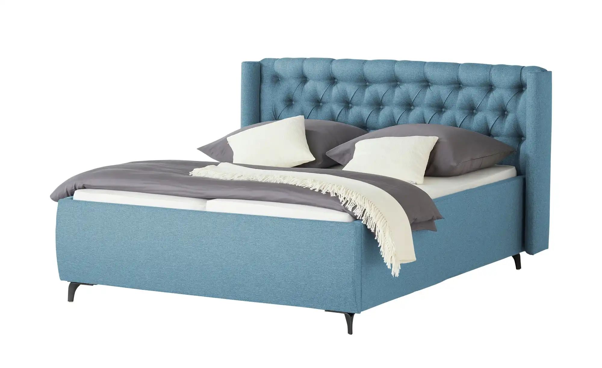 meinBett Polsterbettgestell  Eyra ¦ blau ¦ Maße (cm): B: 188 H: 104 Betten günstig online kaufen