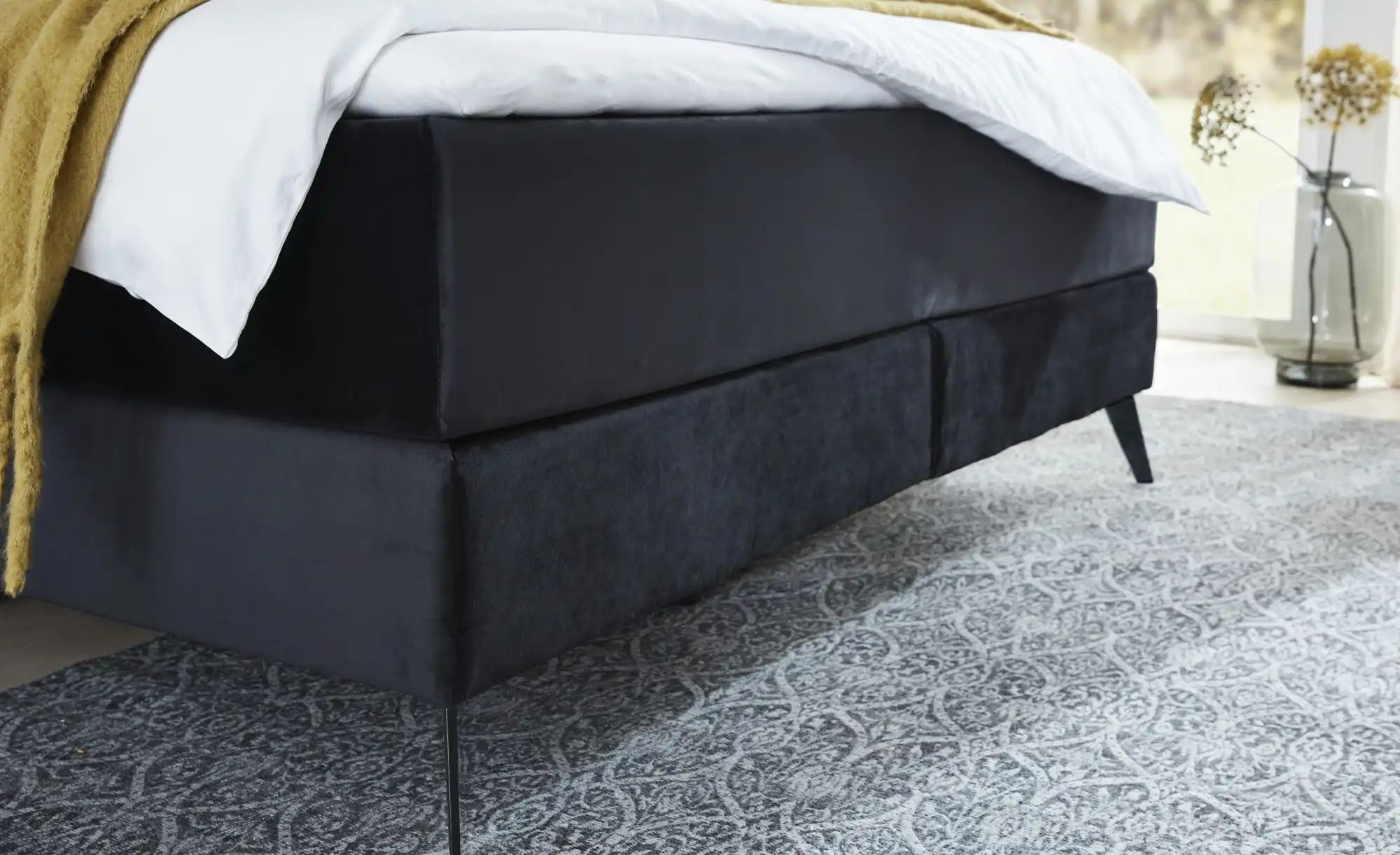 Boxspringbett  Cumberland ¦ schwarz ¦ Maße (cm): B: 182 H: 130 T: 211 Bette günstig online kaufen